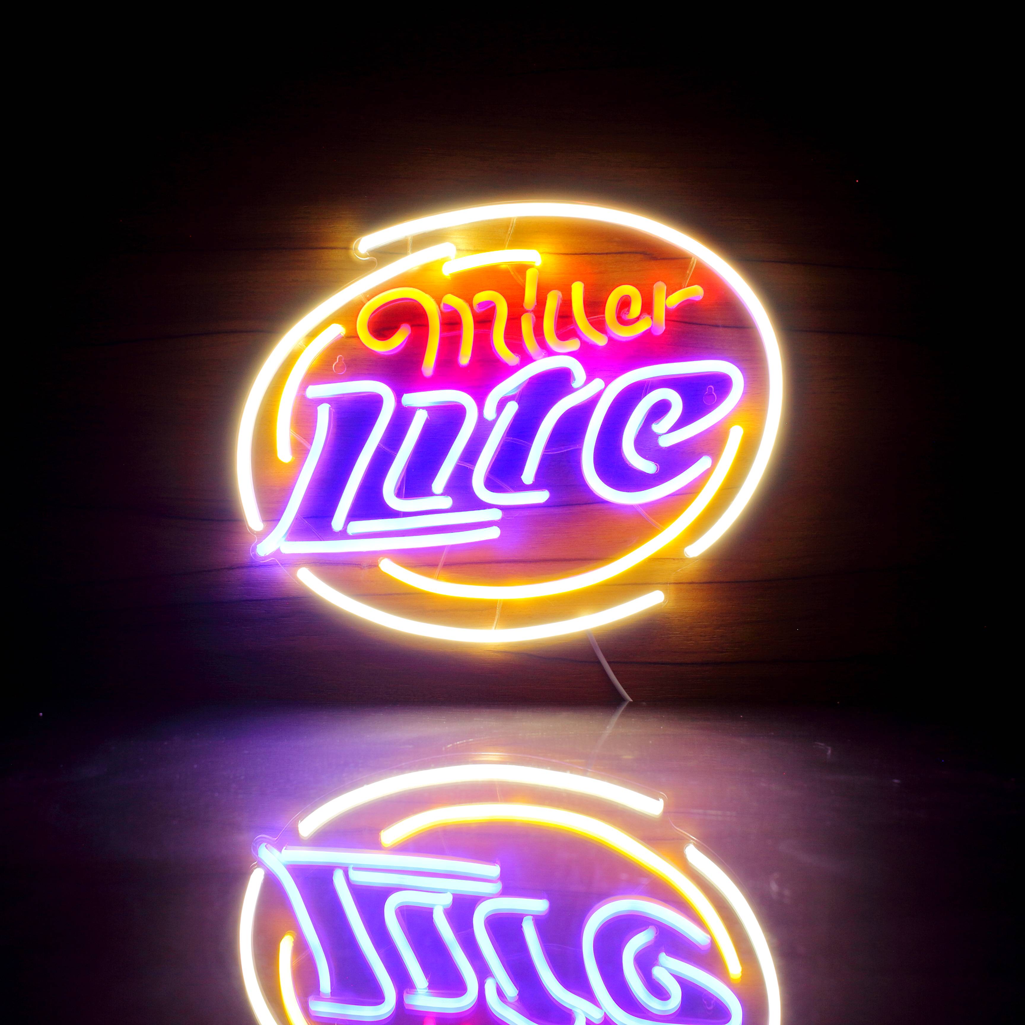 Miller Lite 5 Handmade Neon Flex LED Sign