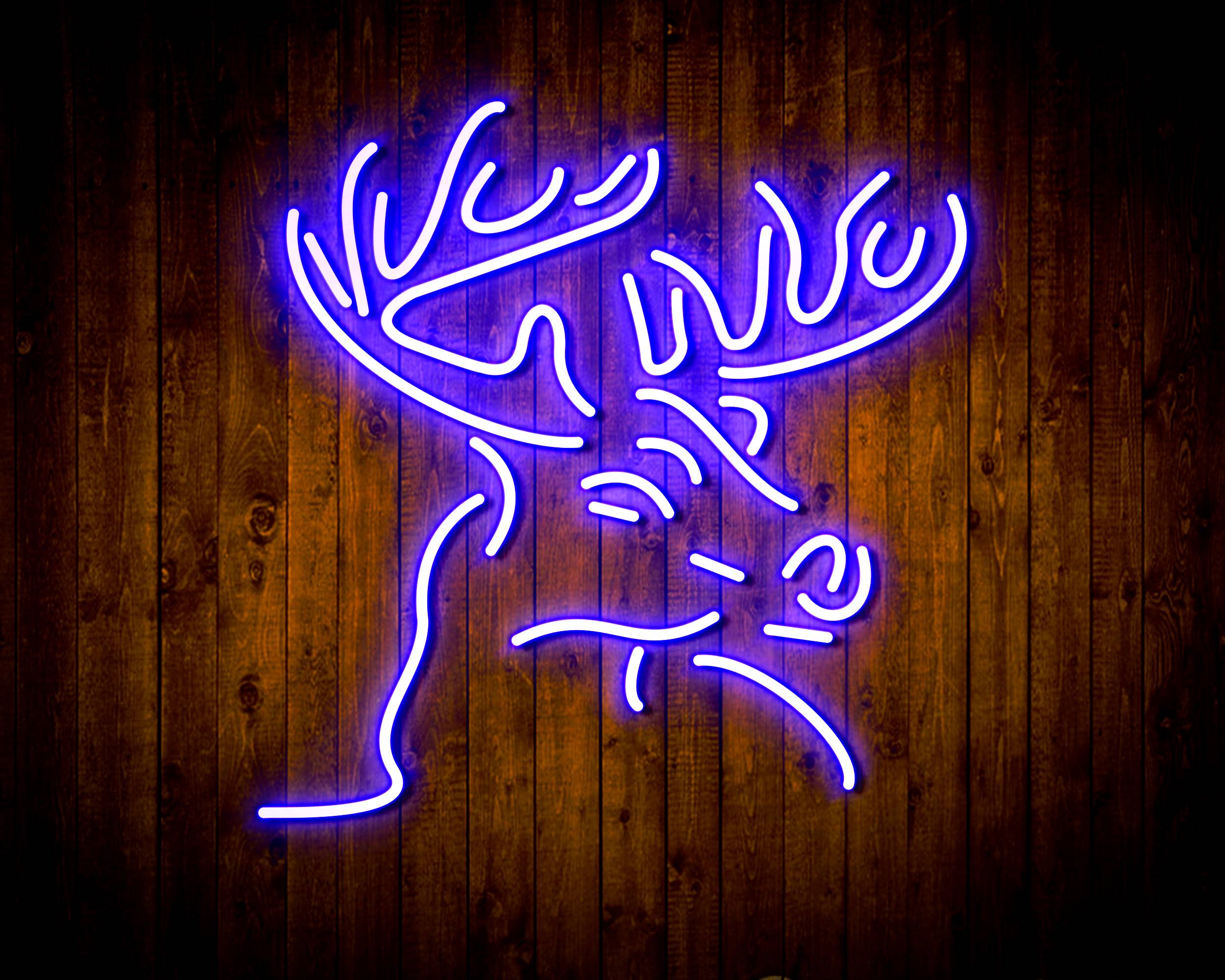 Deer Head for Busch Beer Handmade Neon Flex LED Sign