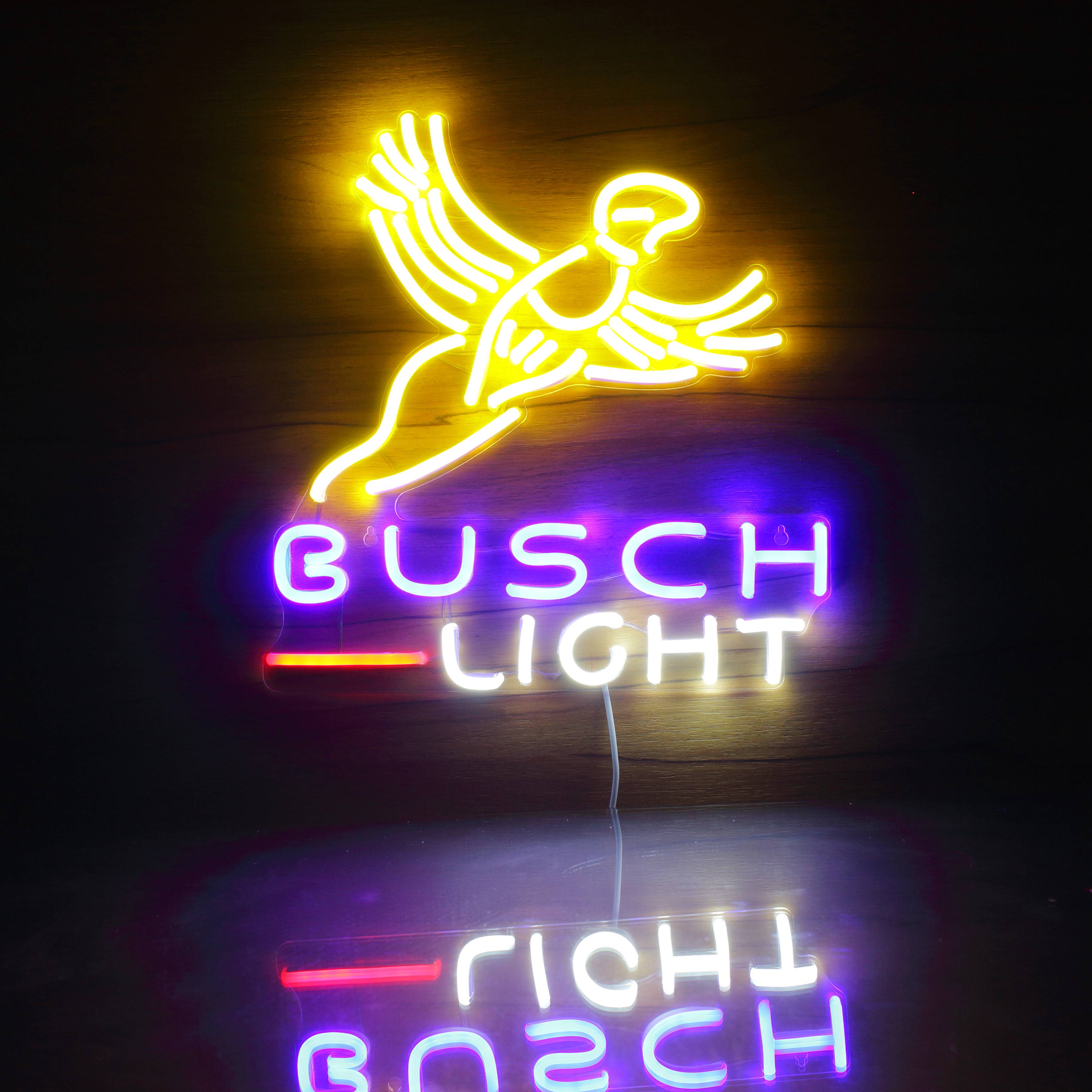 Busch Light with Bird Handmade Neon Flex LED Sign