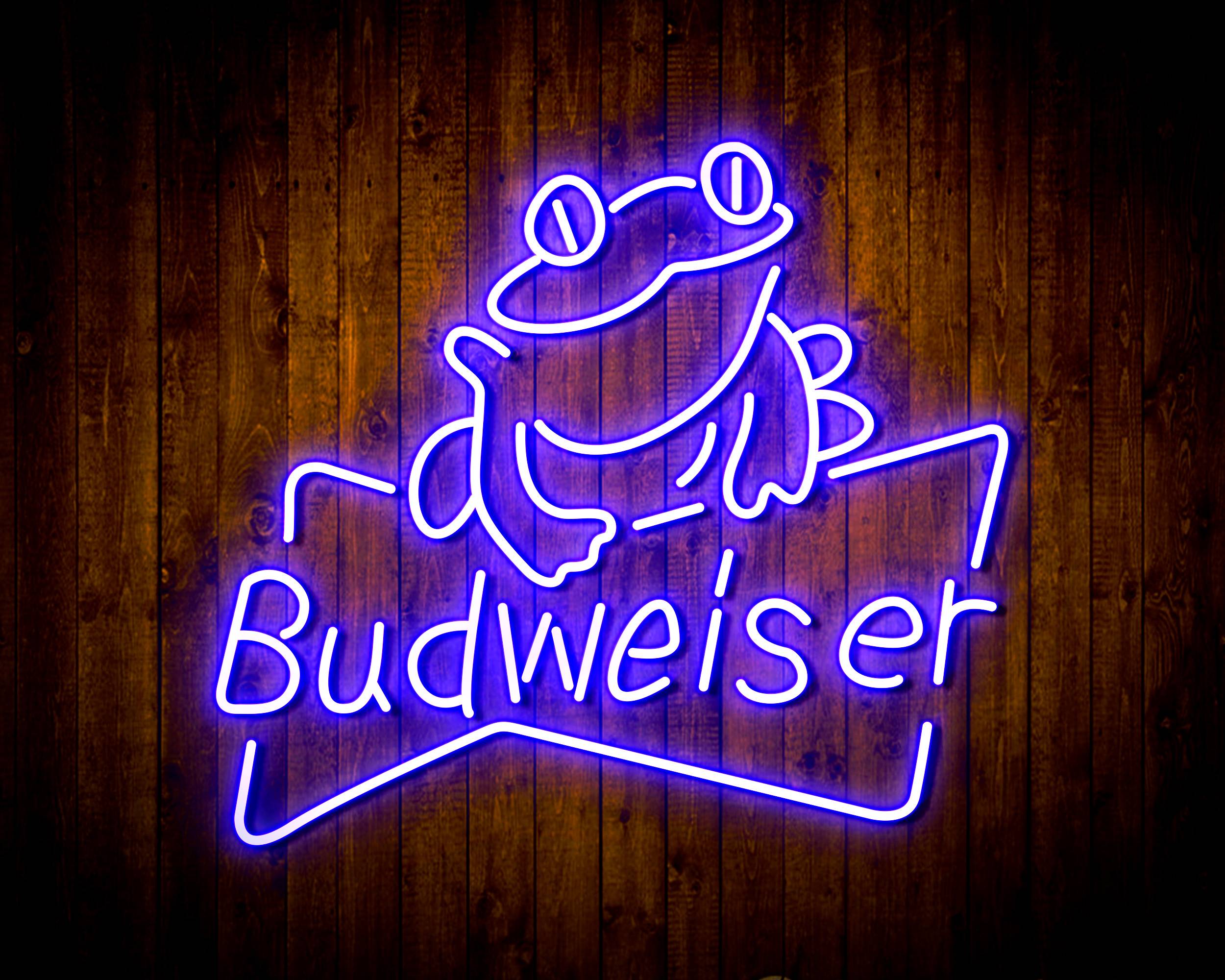 Budweiser with Frog Handmade Neon Flex LED Sign