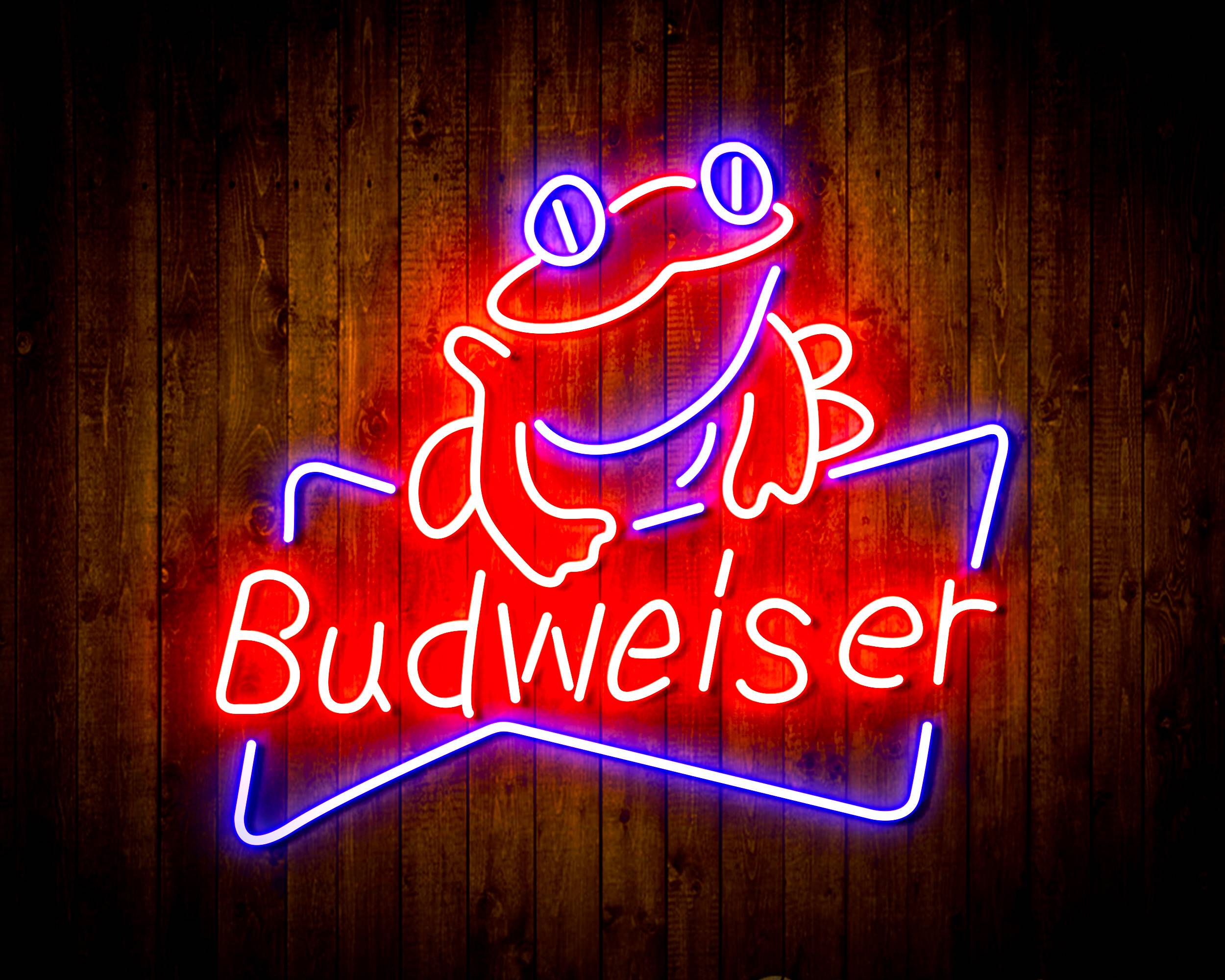 Budweiser with Frog Handmade Neon Flex LED Sign