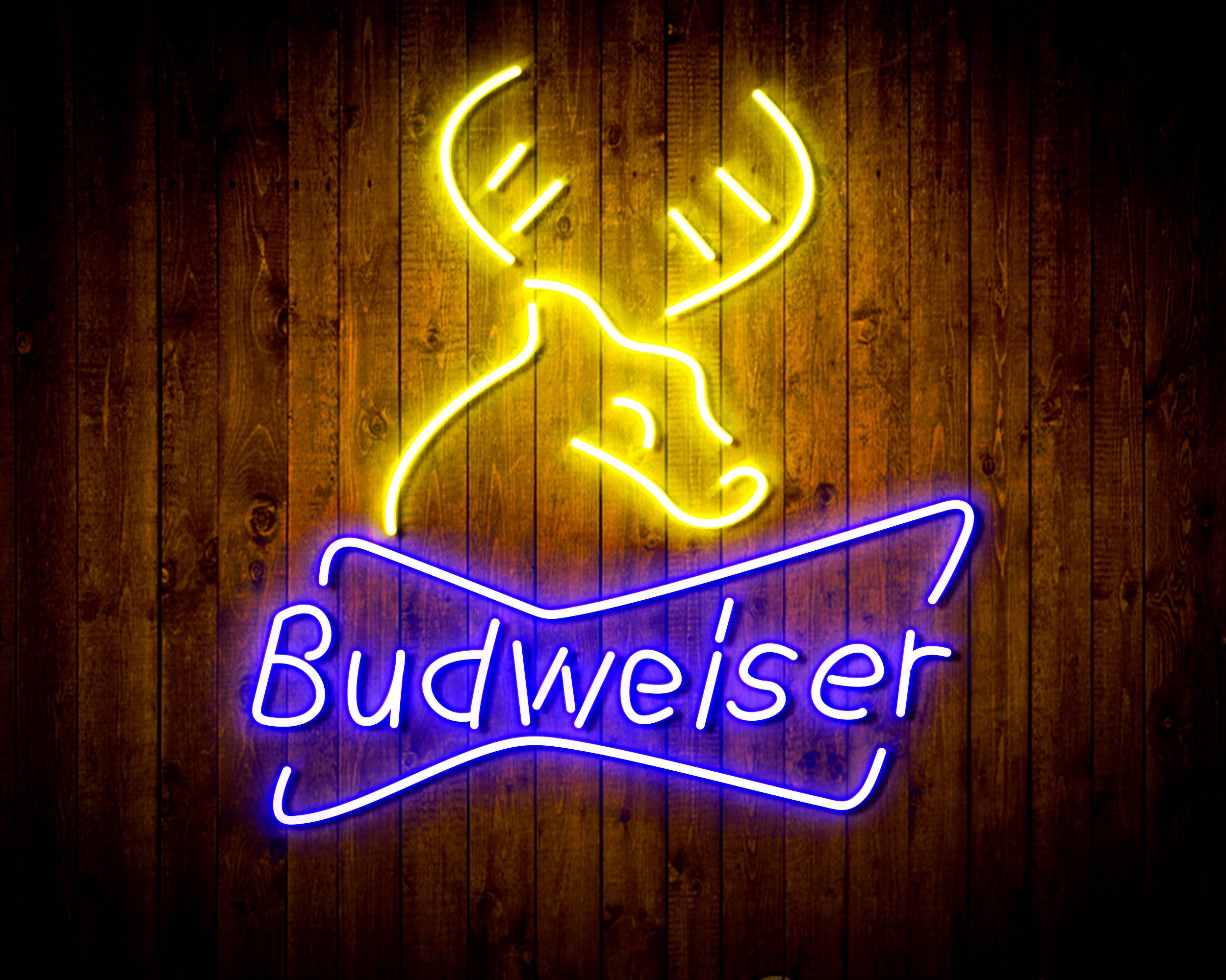 Budweiser Deer Bar Handmade Neon Flex LED Sign