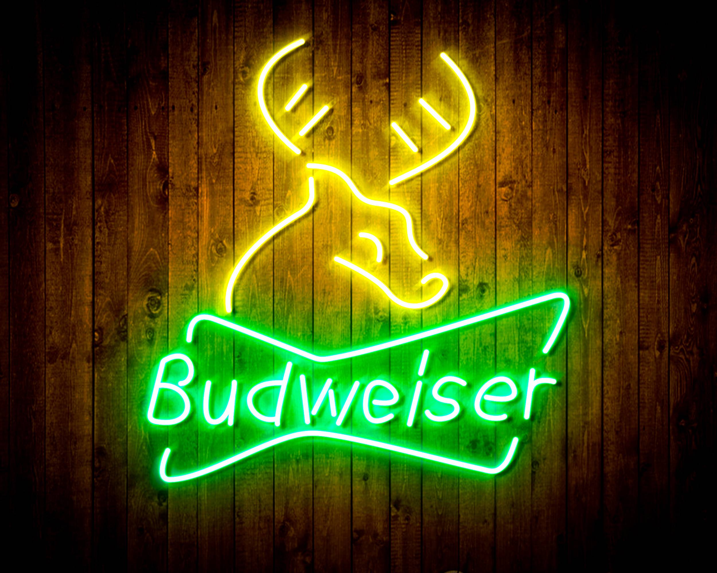 Budweiser Deer Bar Handmade Neon Flex LED Sign