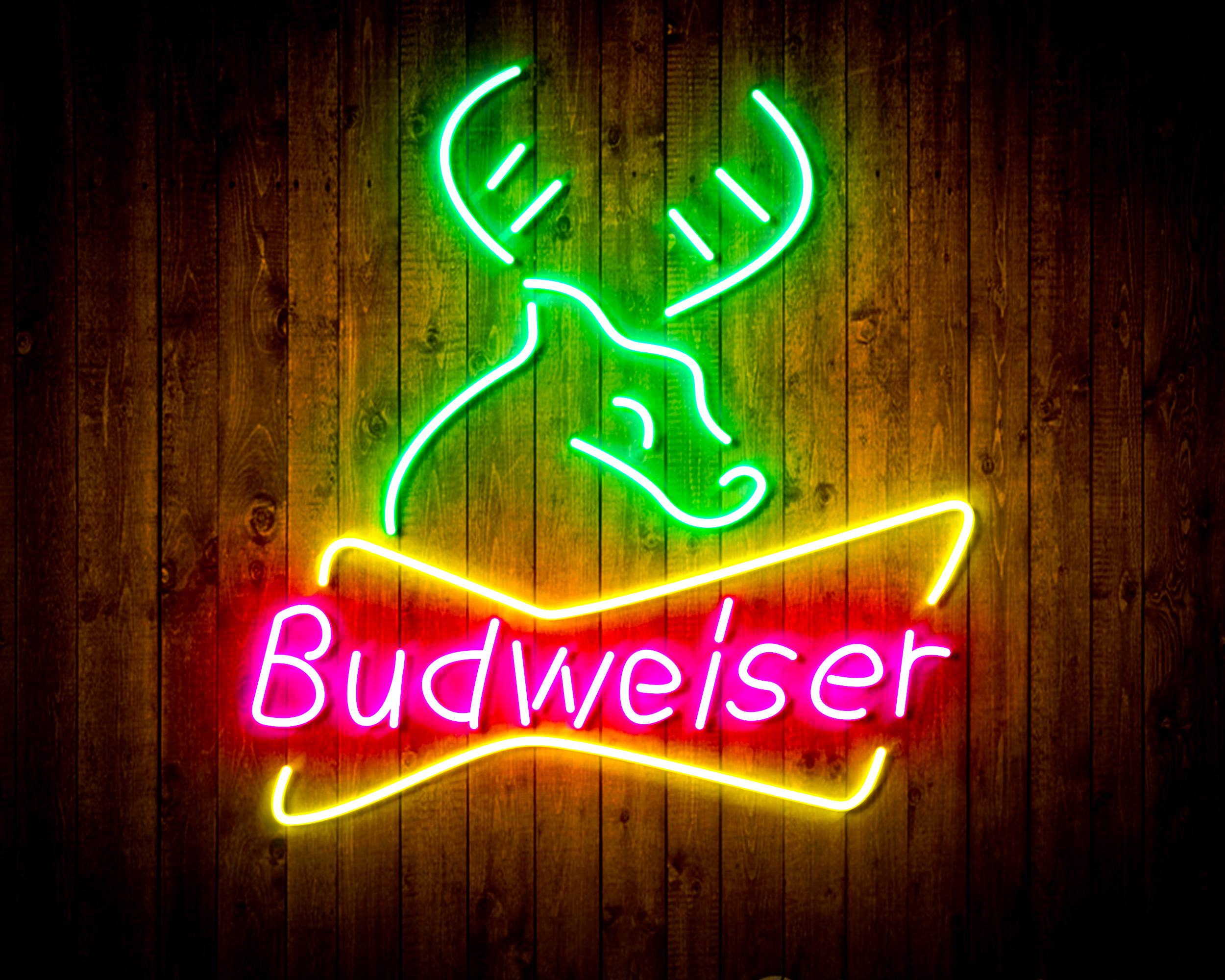 Budweiser Deer Bar Handmade Neon Flex LED Sign