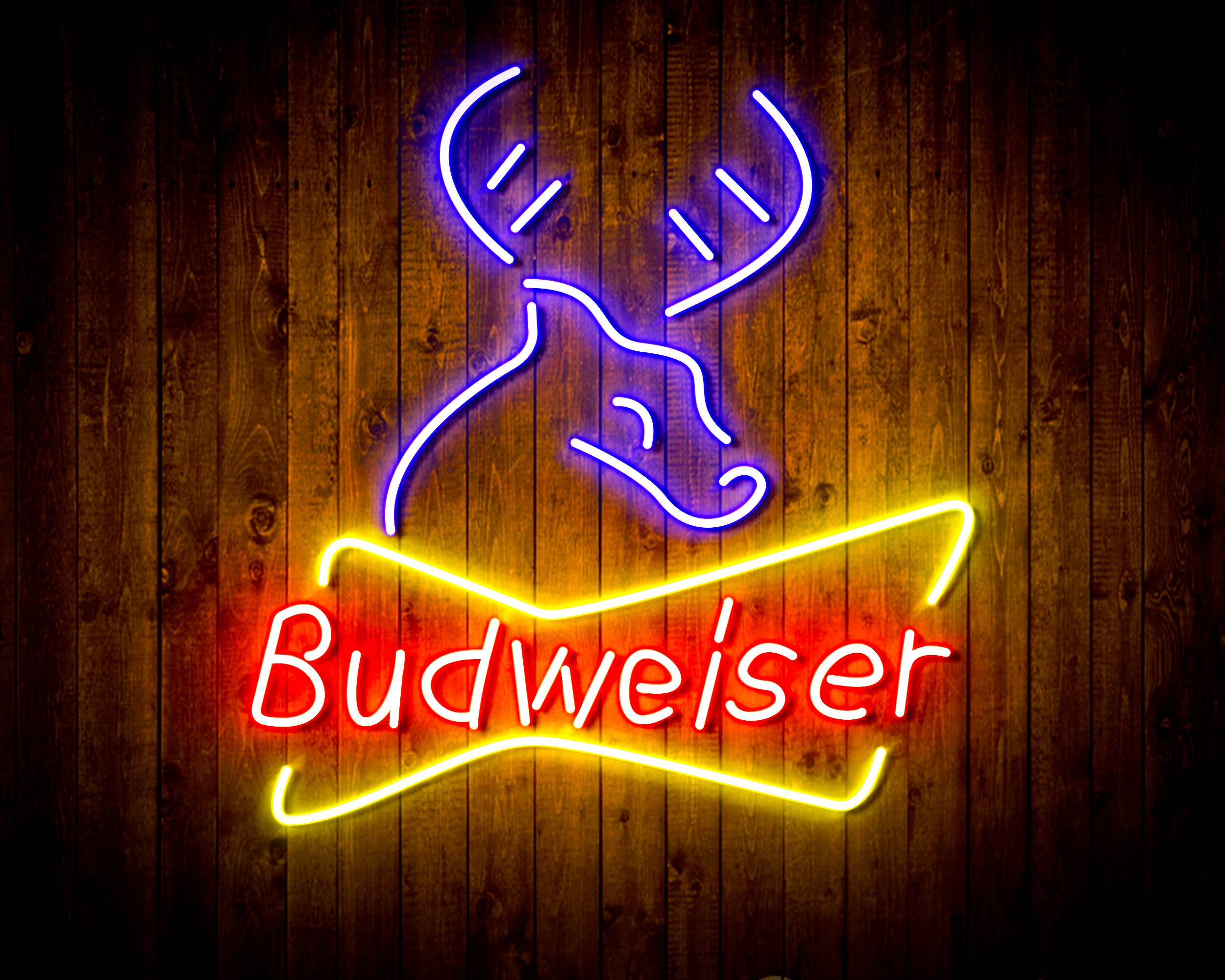 Budweiser Deer Bar Handmade Neon Flex LED Sign