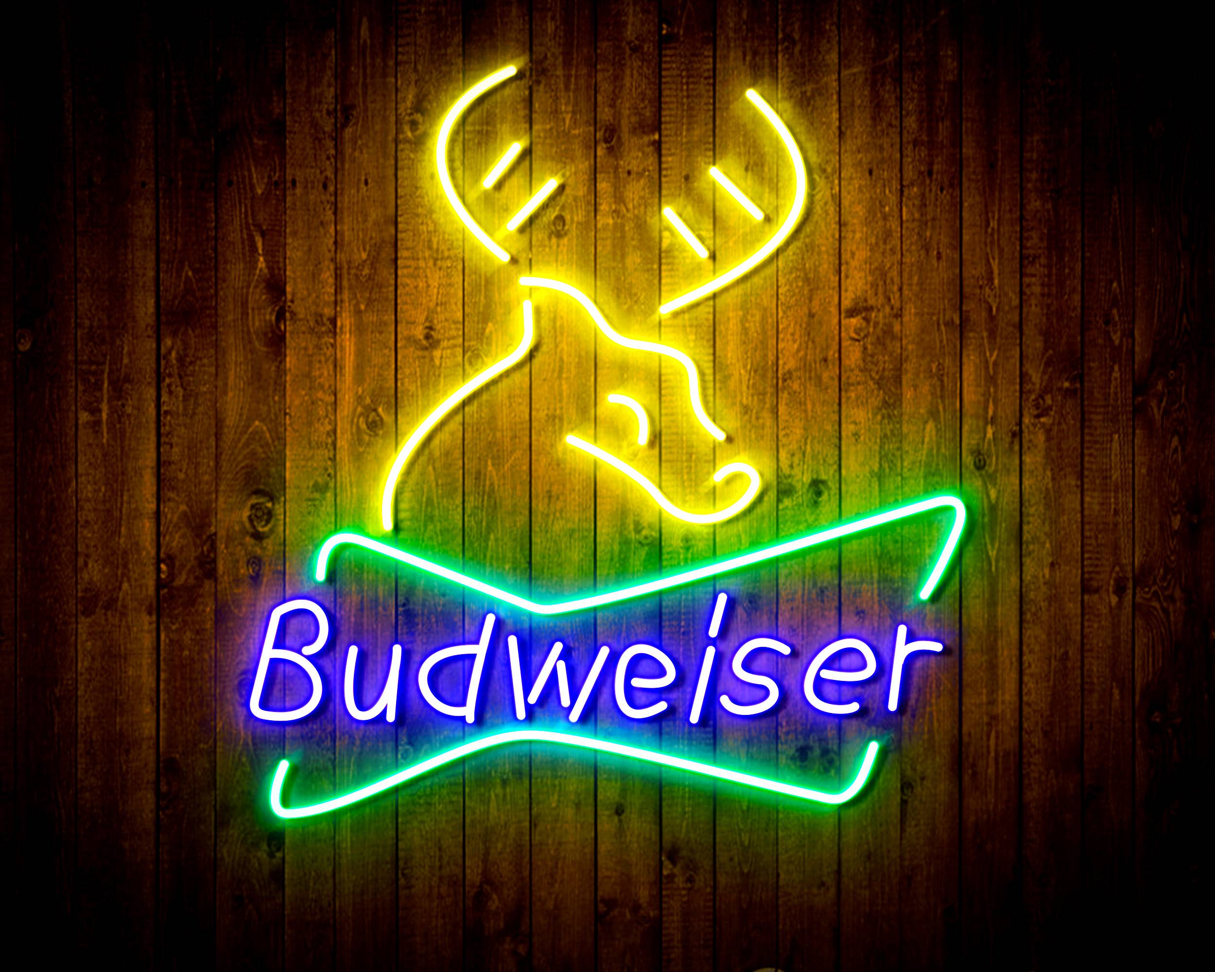 Budweiser Deer Bar Handmade Neon Flex LED Sign