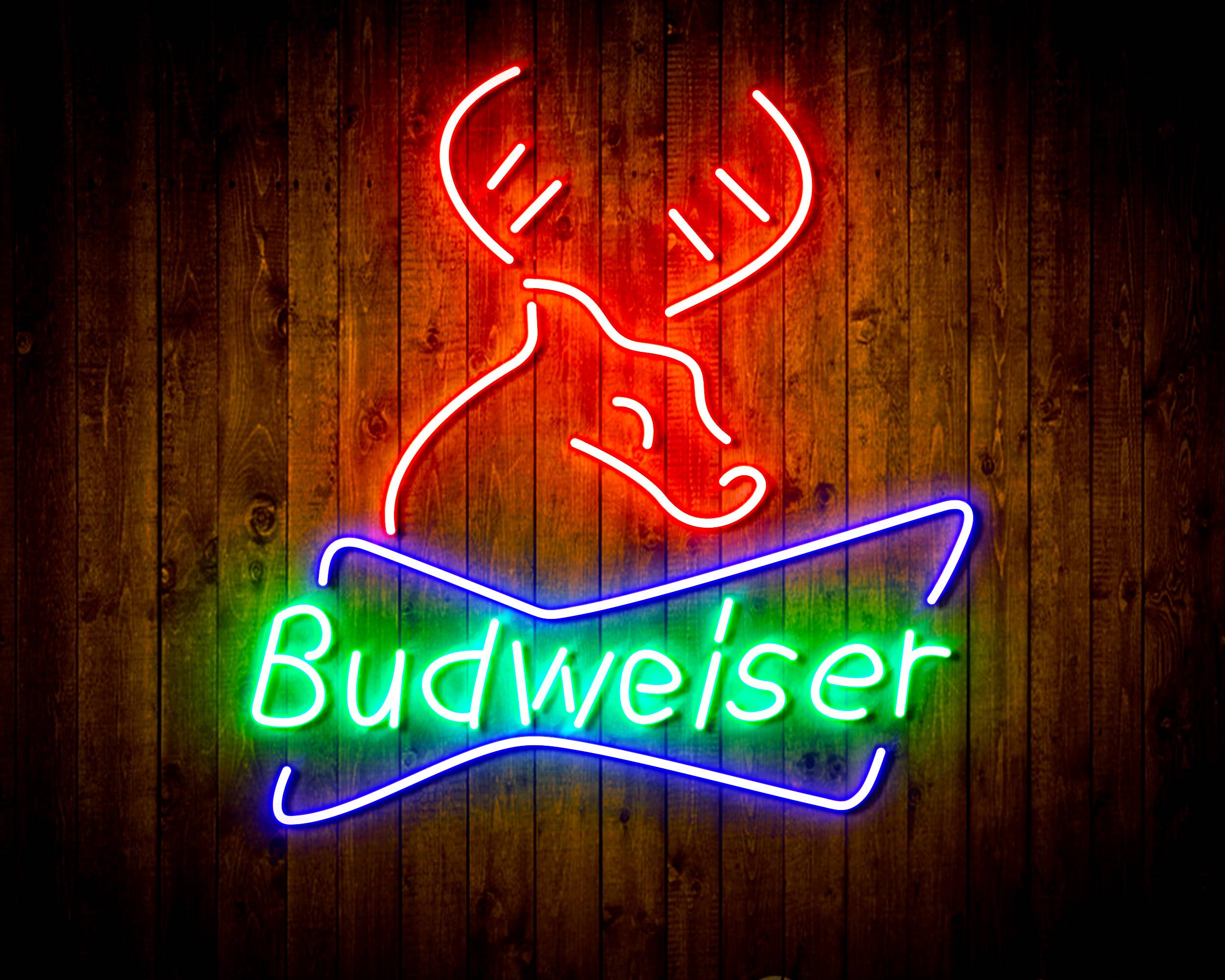 Budweiser Deer Bar Handmade Neon Flex LED Sign