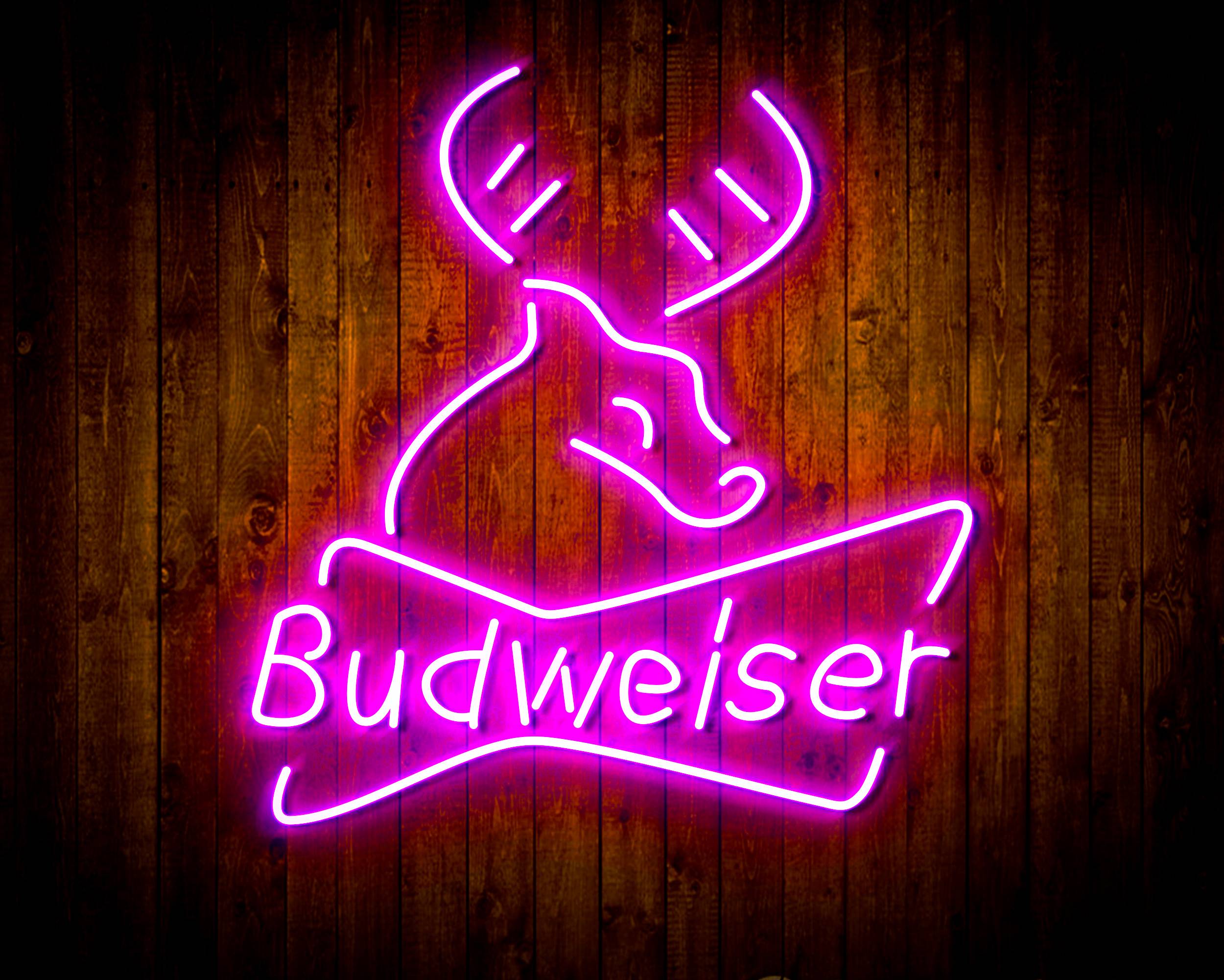 Budweiser Deer Bar Handmade Neon Flex LED Sign