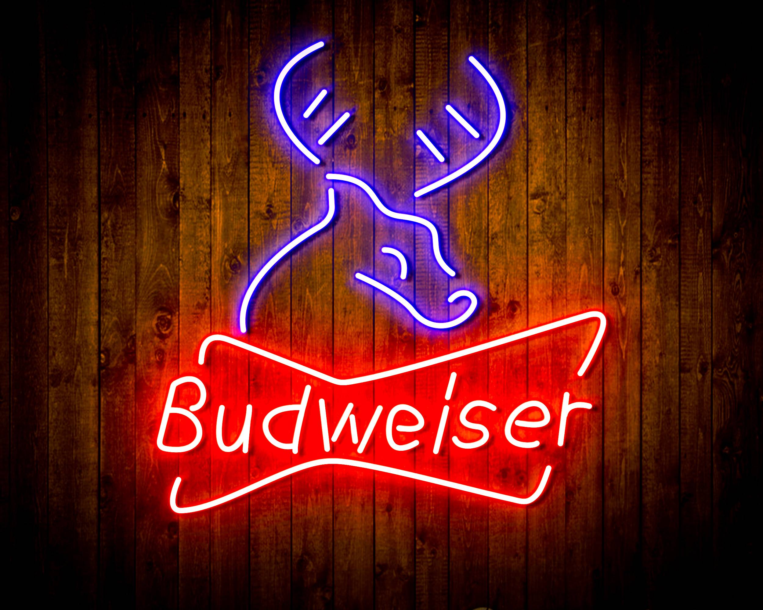 Budweiser Deer Bar Handmade Neon Flex LED Sign