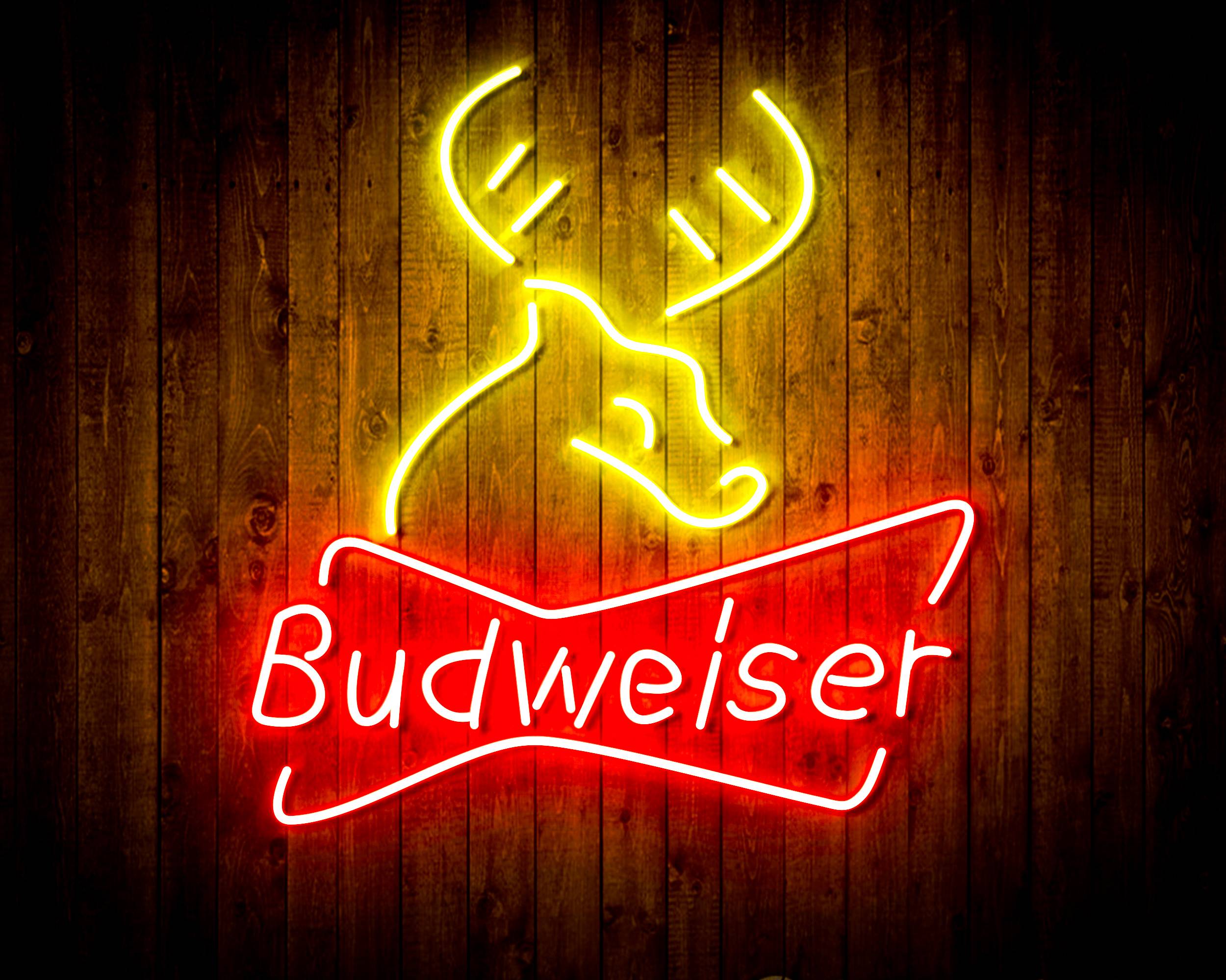 Budweiser Deer Bar Handmade Neon Flex LED Sign