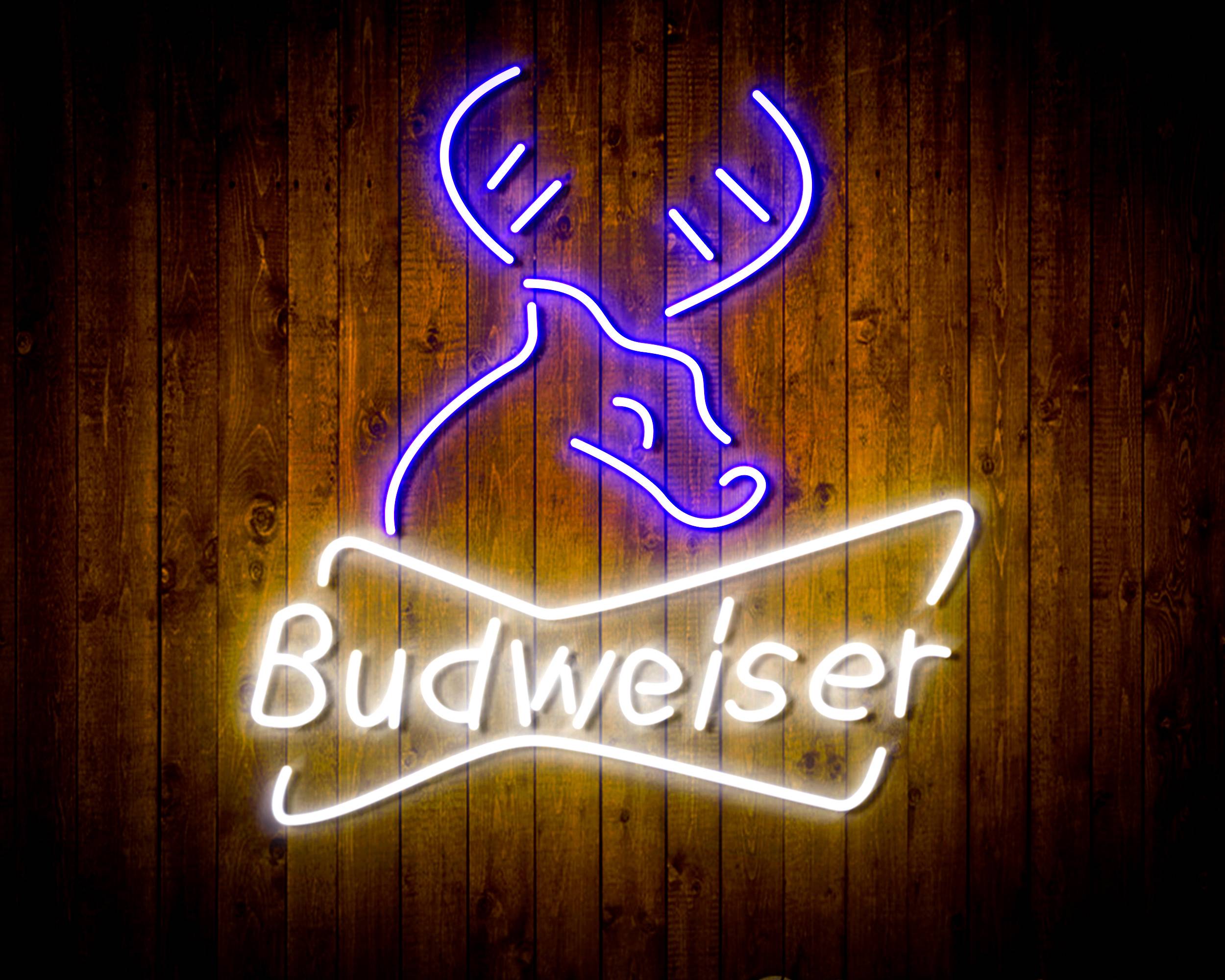 Budweiser Deer Bar Handmade Neon Flex LED Sign