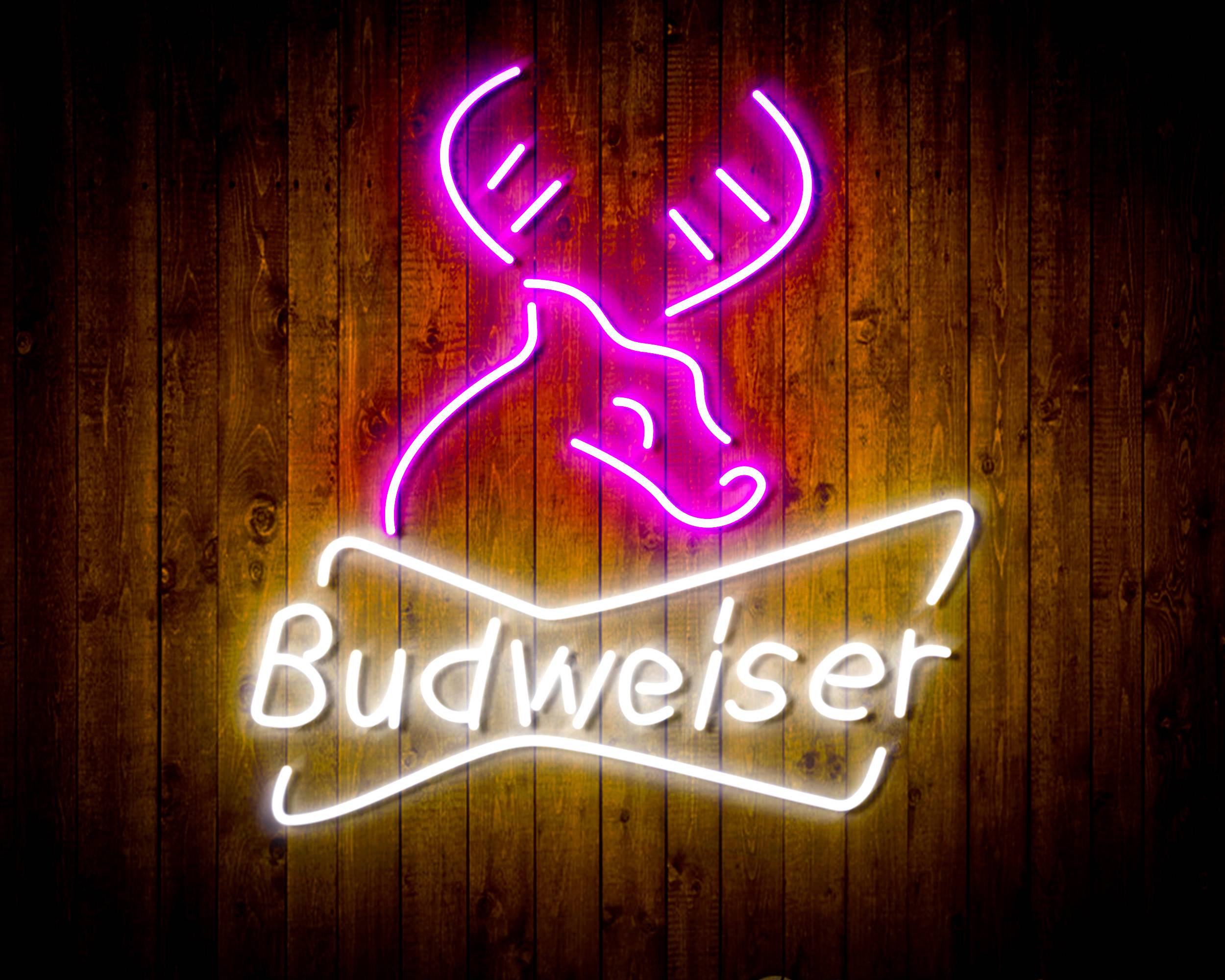 Budweiser Deer Bar Handmade Neon Flex LED Sign