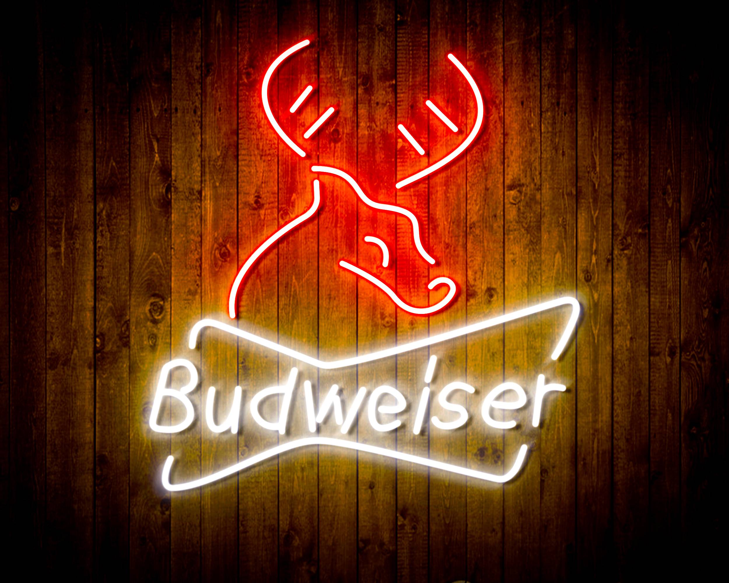 Budweiser Deer Bar Handmade Neon Flex LED Sign