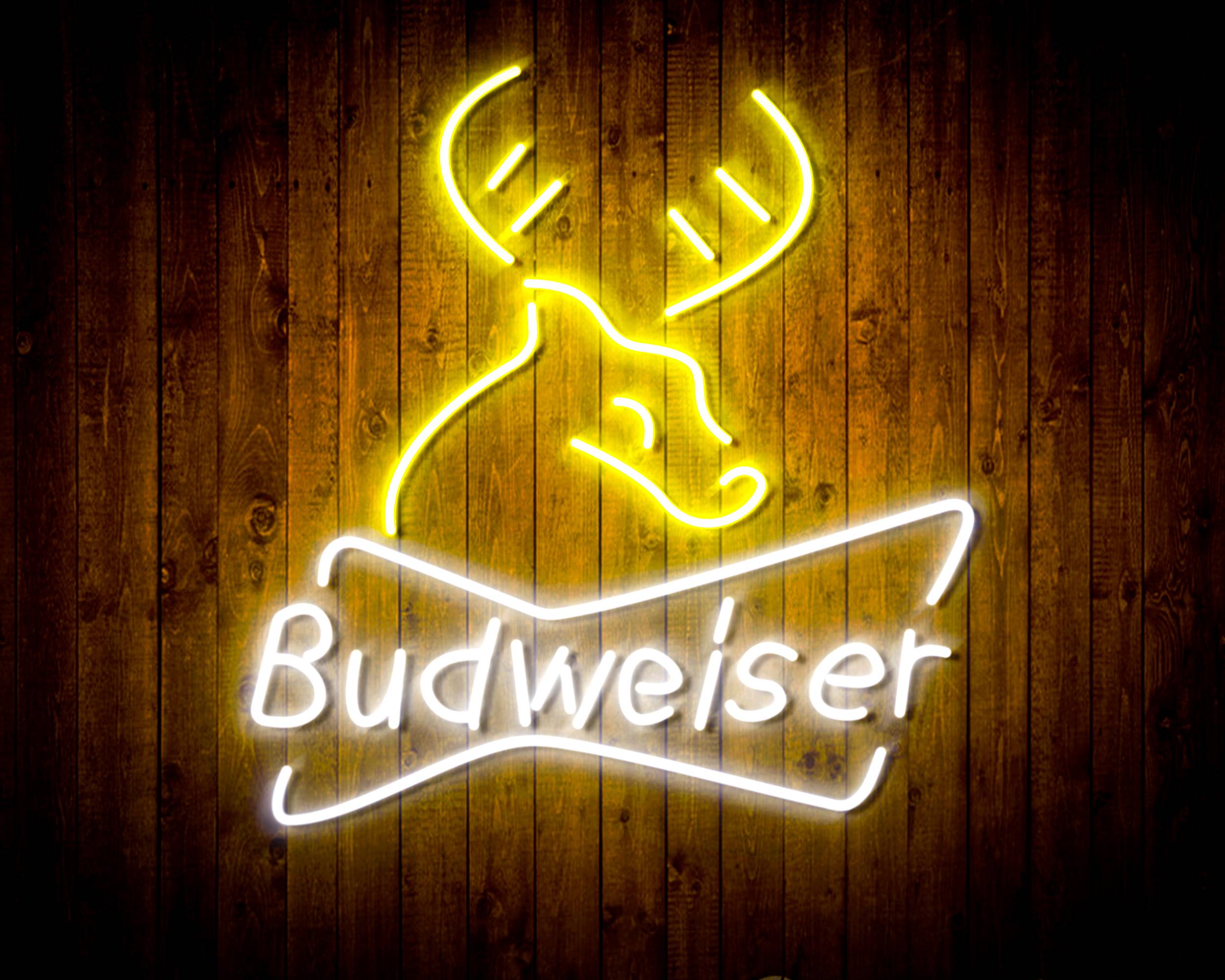 Budweiser Deer Bar Handmade Neon Flex LED Sign