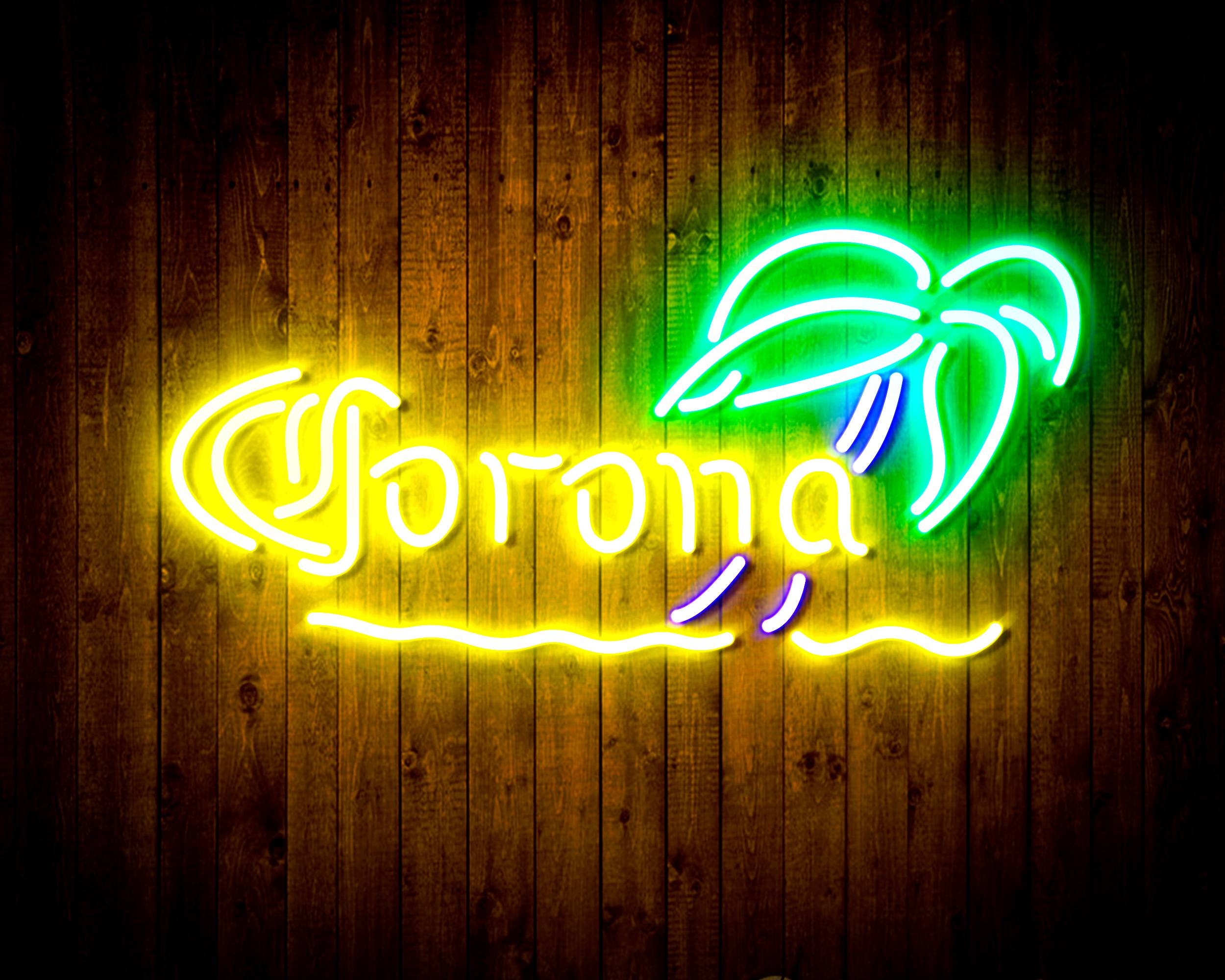 Corona with Palm Tree Handmade Neon Flex LED Sign
