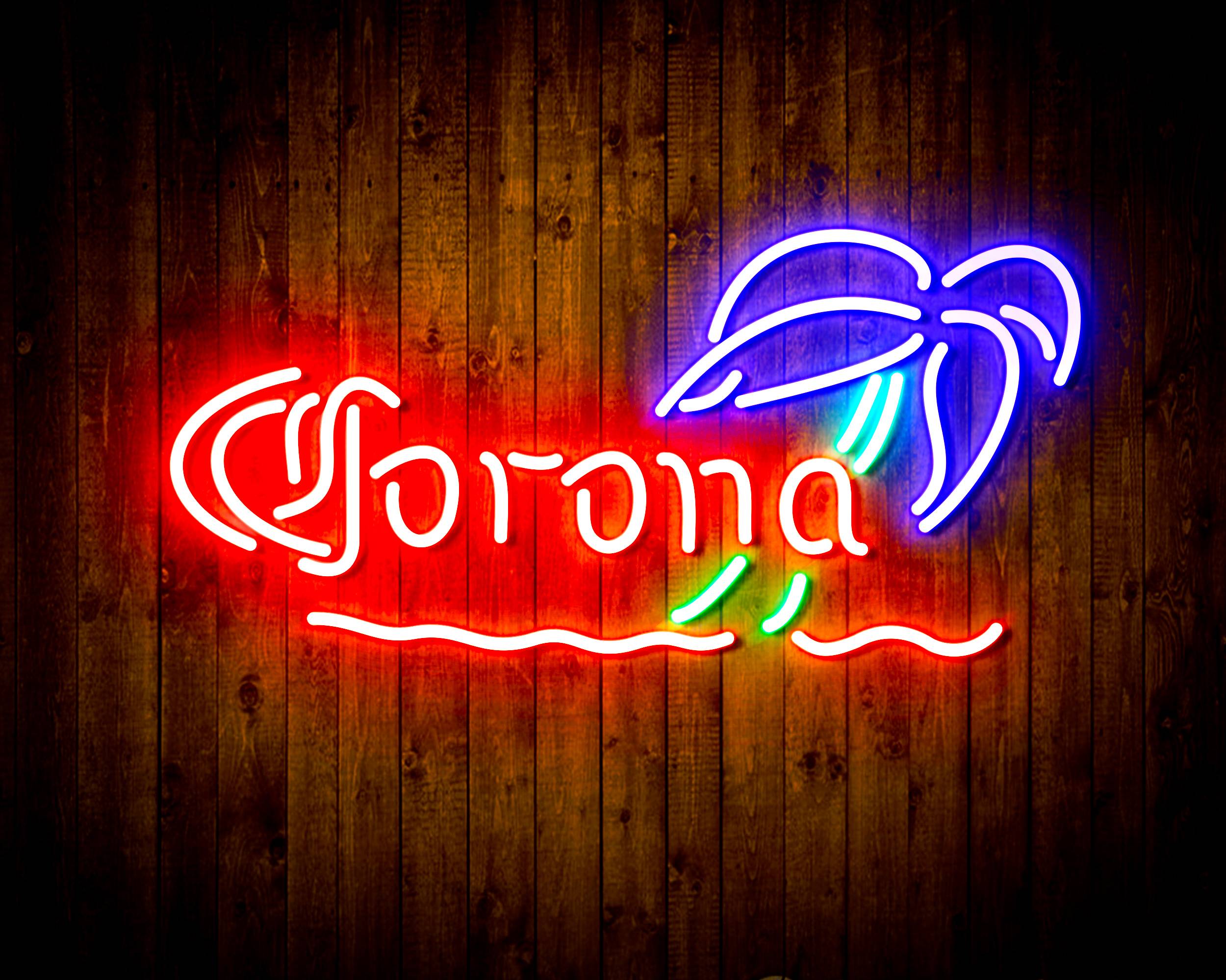 Corona with Palm Tree Handmade Neon Flex LED Sign