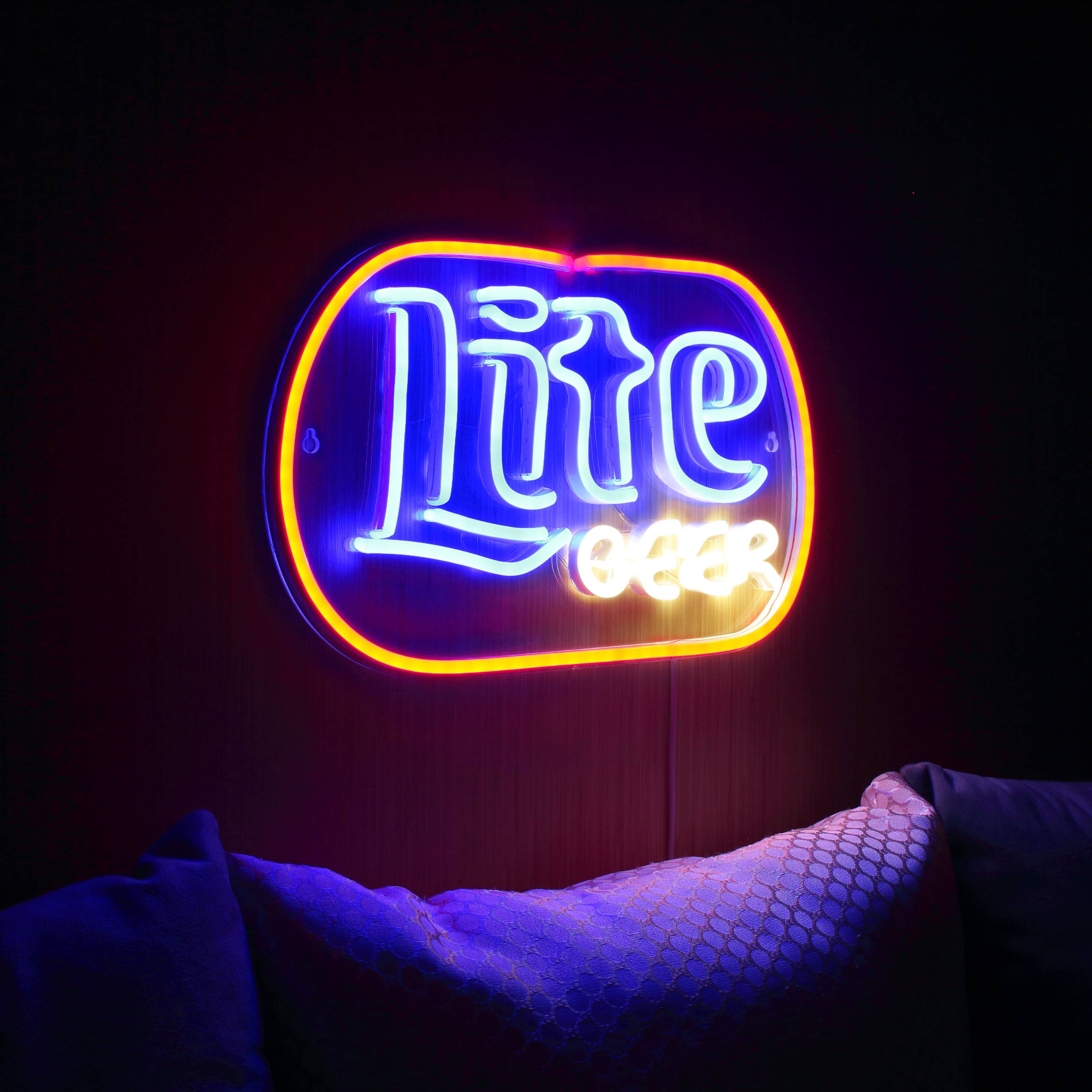 Miller Lite Beer Large Flex Neon LED Sign