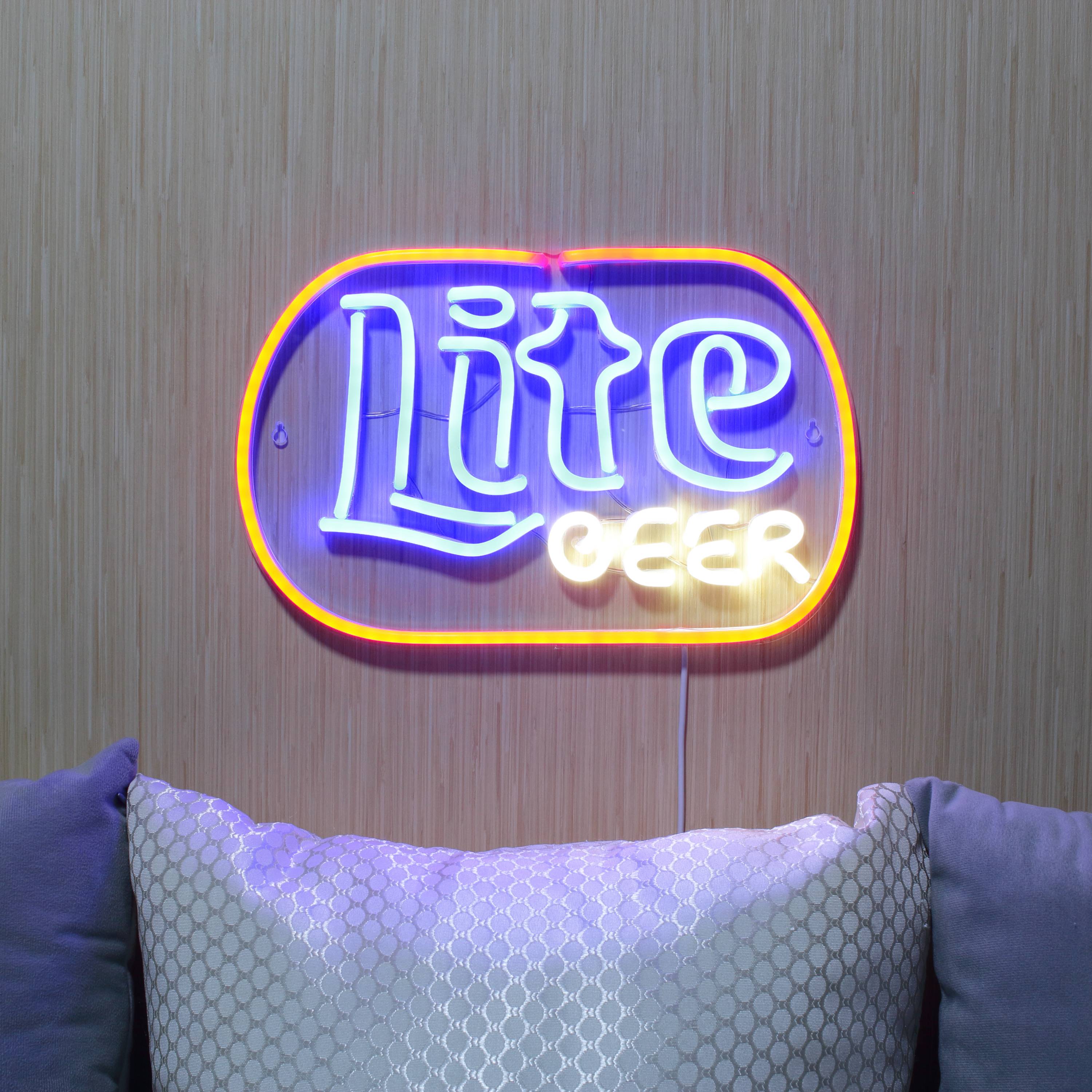 Miller Lite Beer Large Flex Neon LED Sign