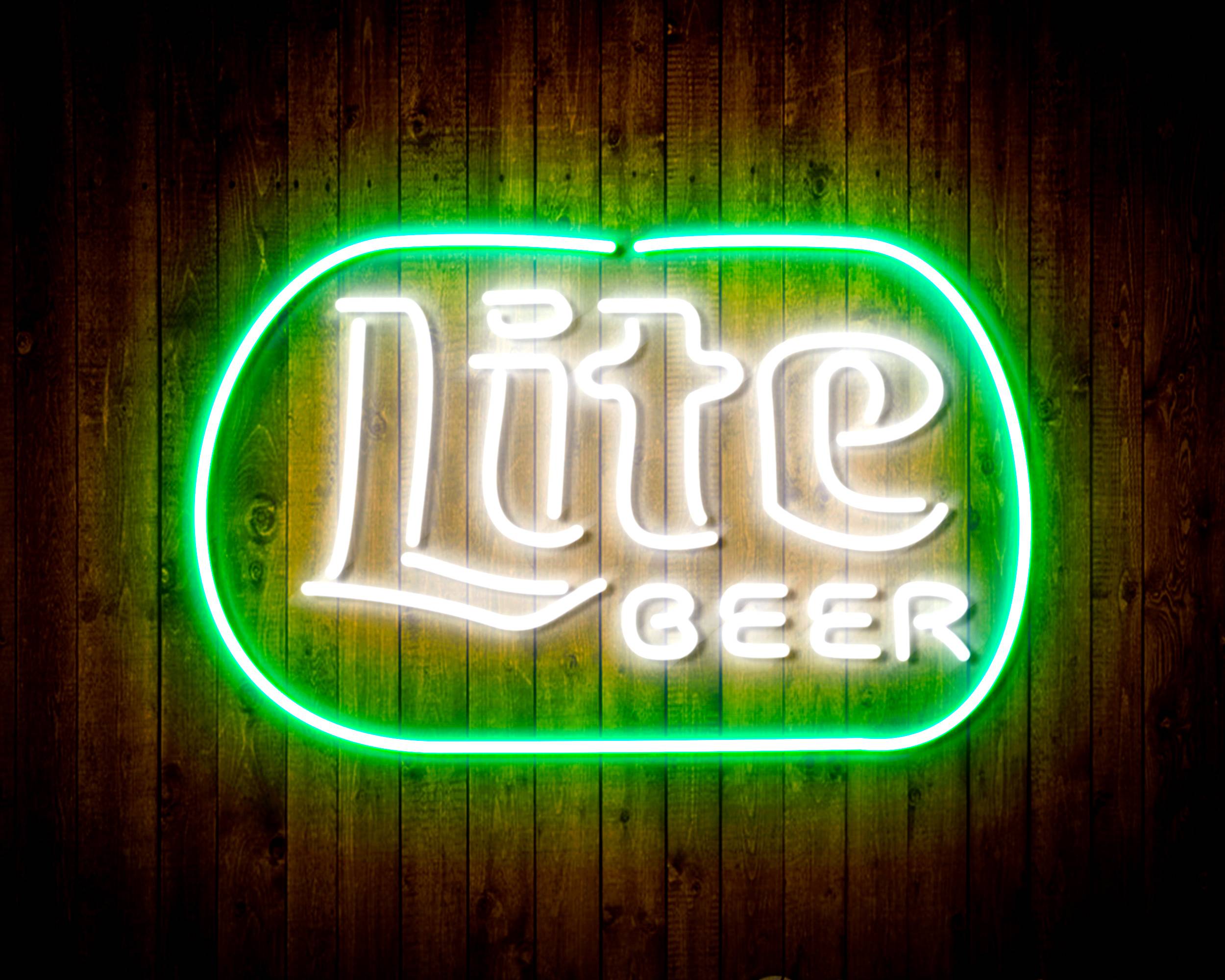 Miller Lite Beer Handmade Neon Flex LED Sign