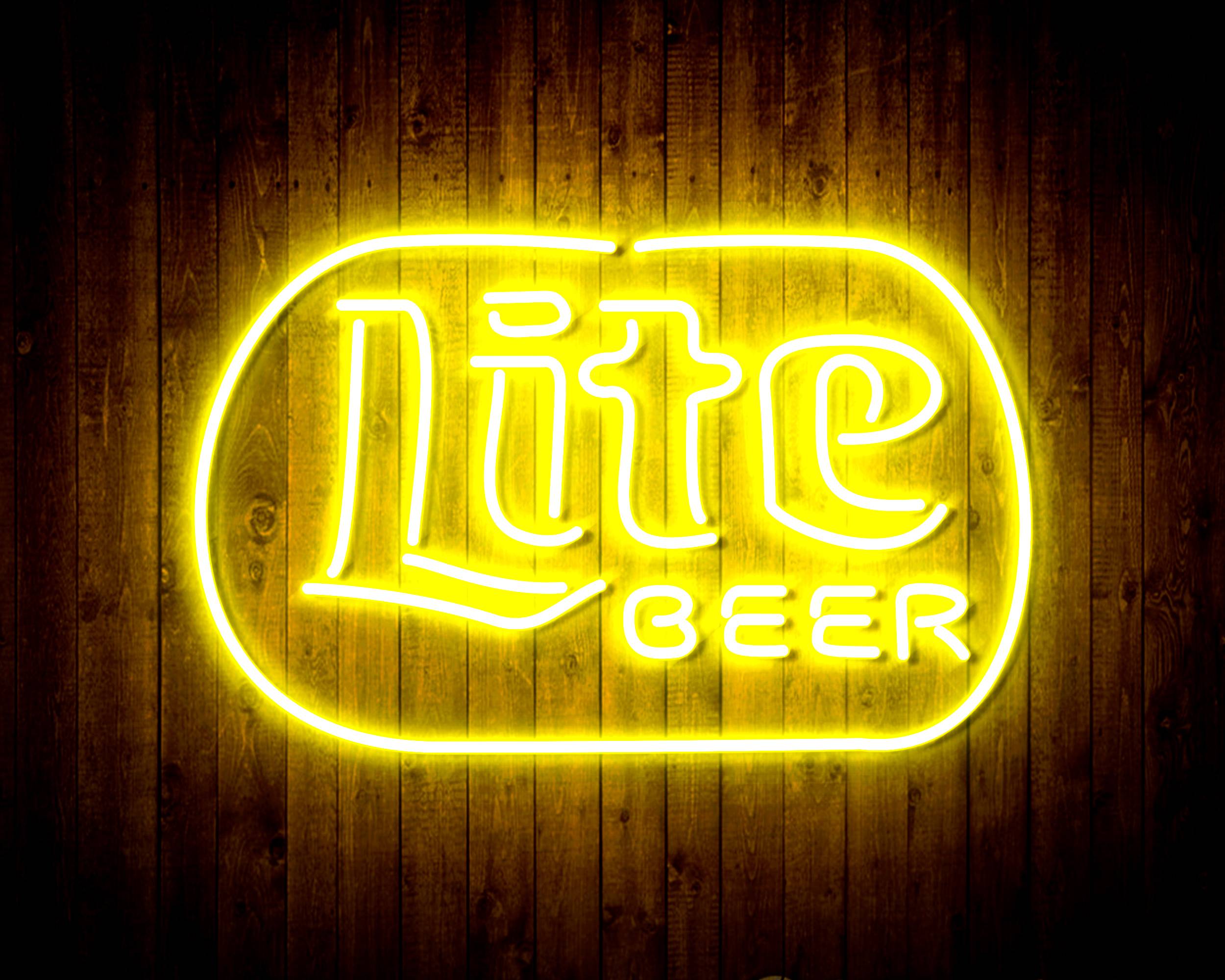 Miller Lite Beer Handmade Neon Flex LED Sign