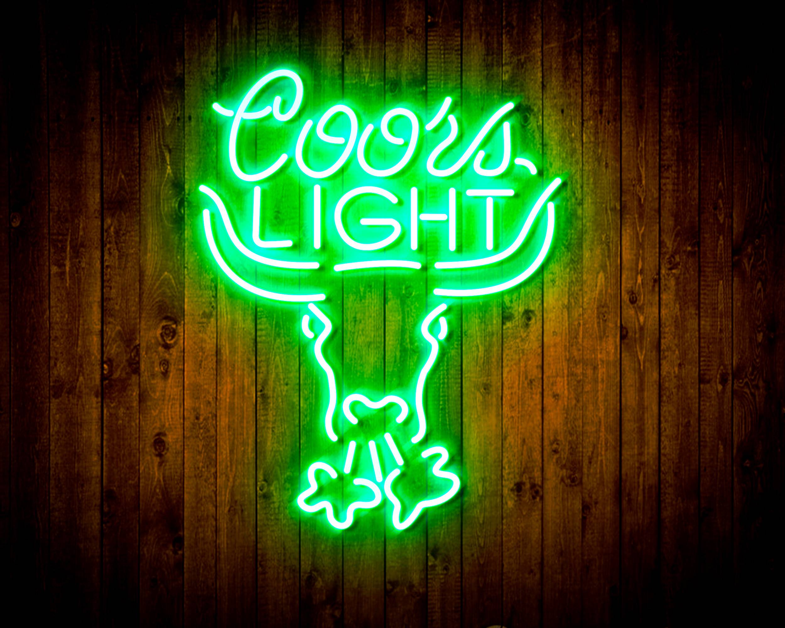 Coors Light Breathing Bull Bar Neon Flex LED Sign