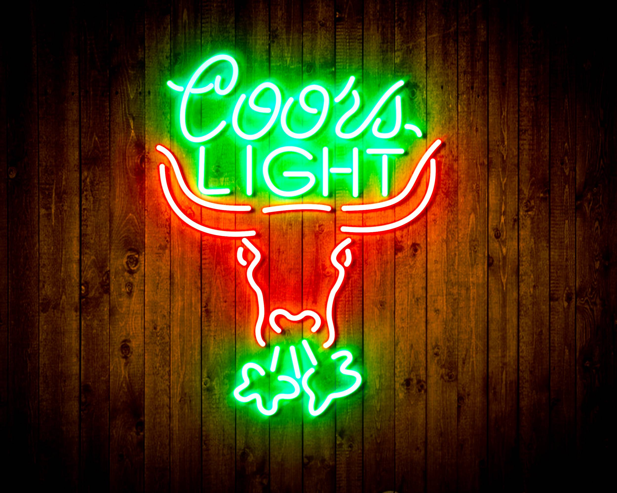 Coors Light Breathing Bull Bar Neon Flex LED Sign