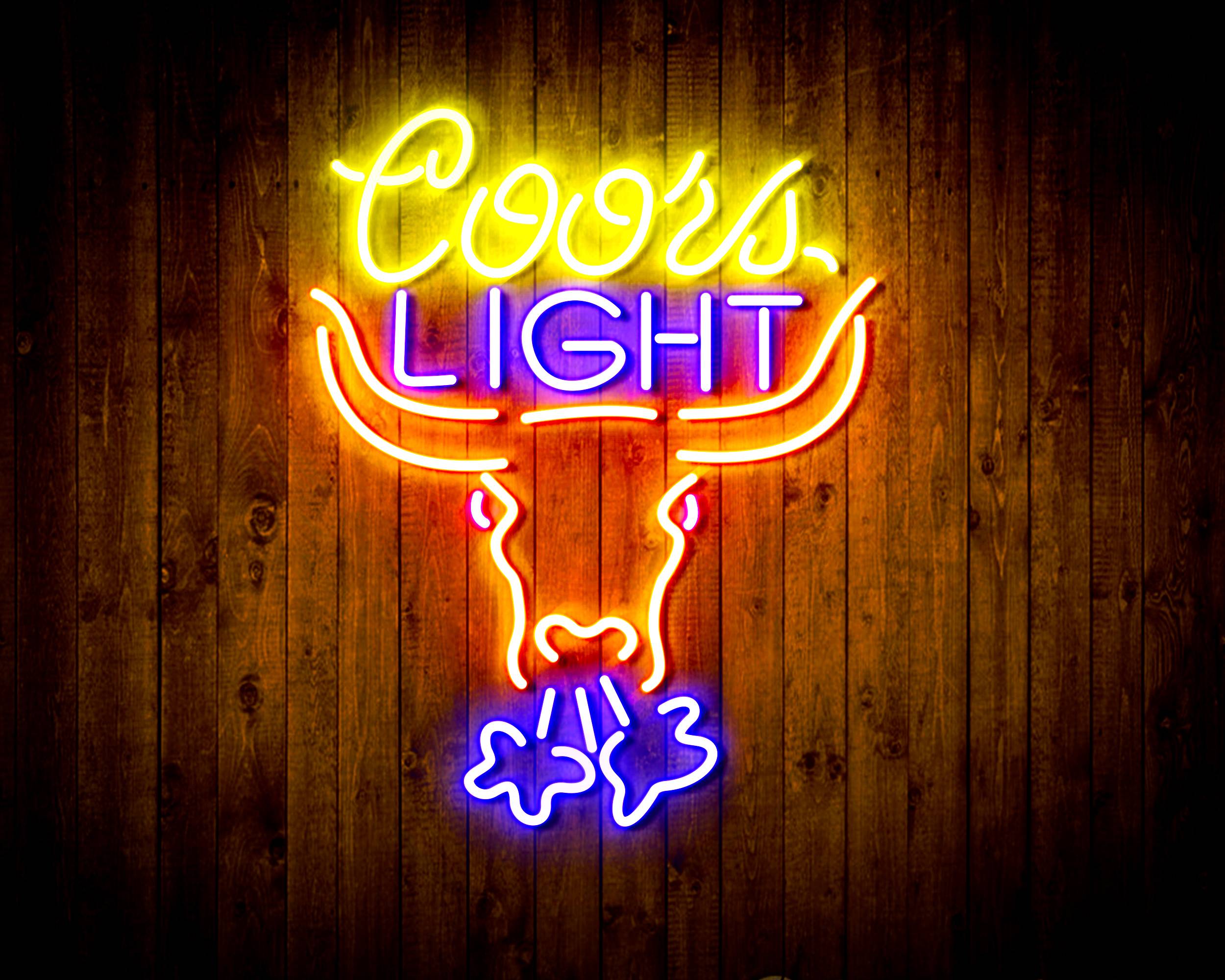 Coors Light Breathing Bull Bar Neon Flex LED Sign