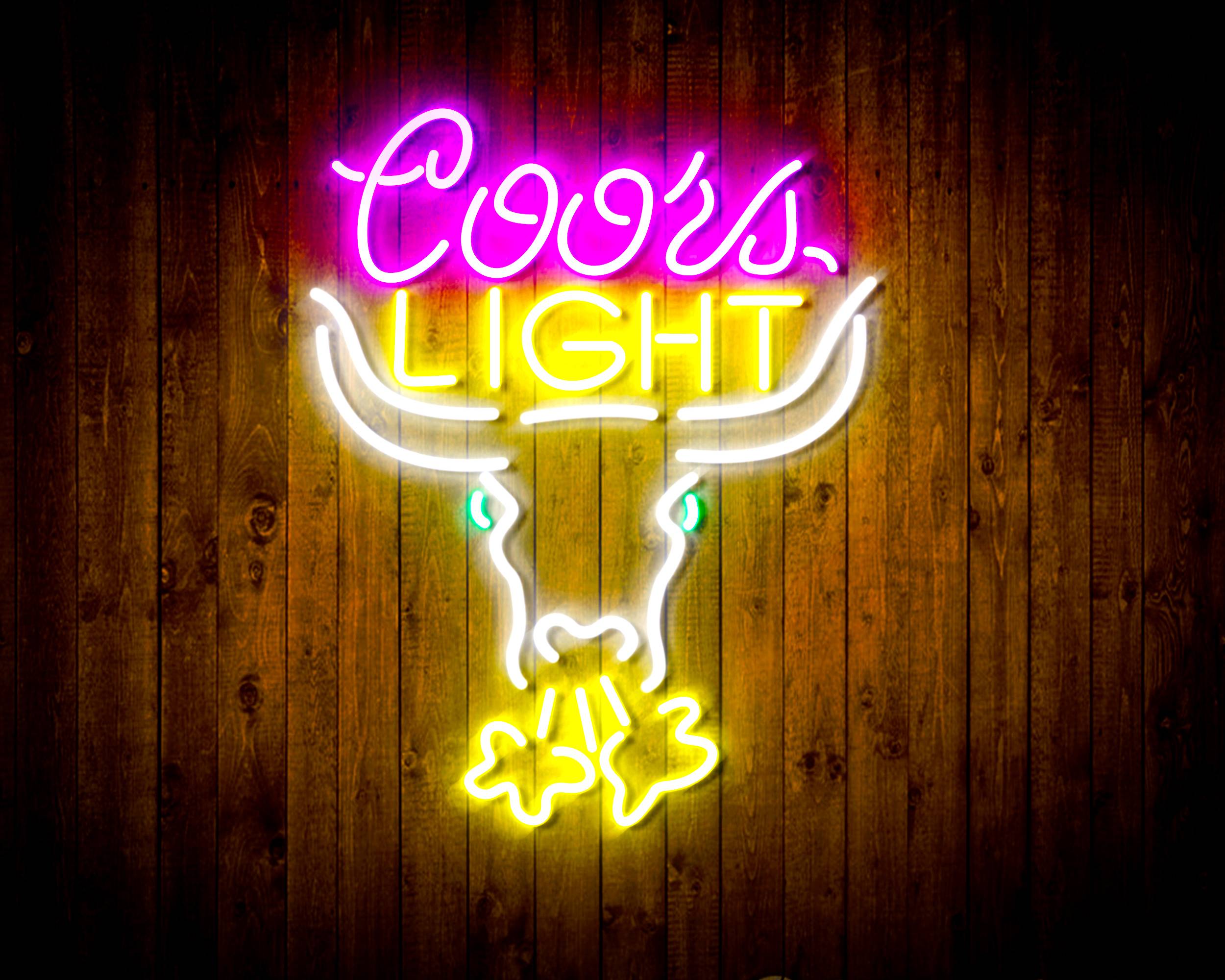 Coors Light Breathing Bull Bar Neon Flex LED Sign