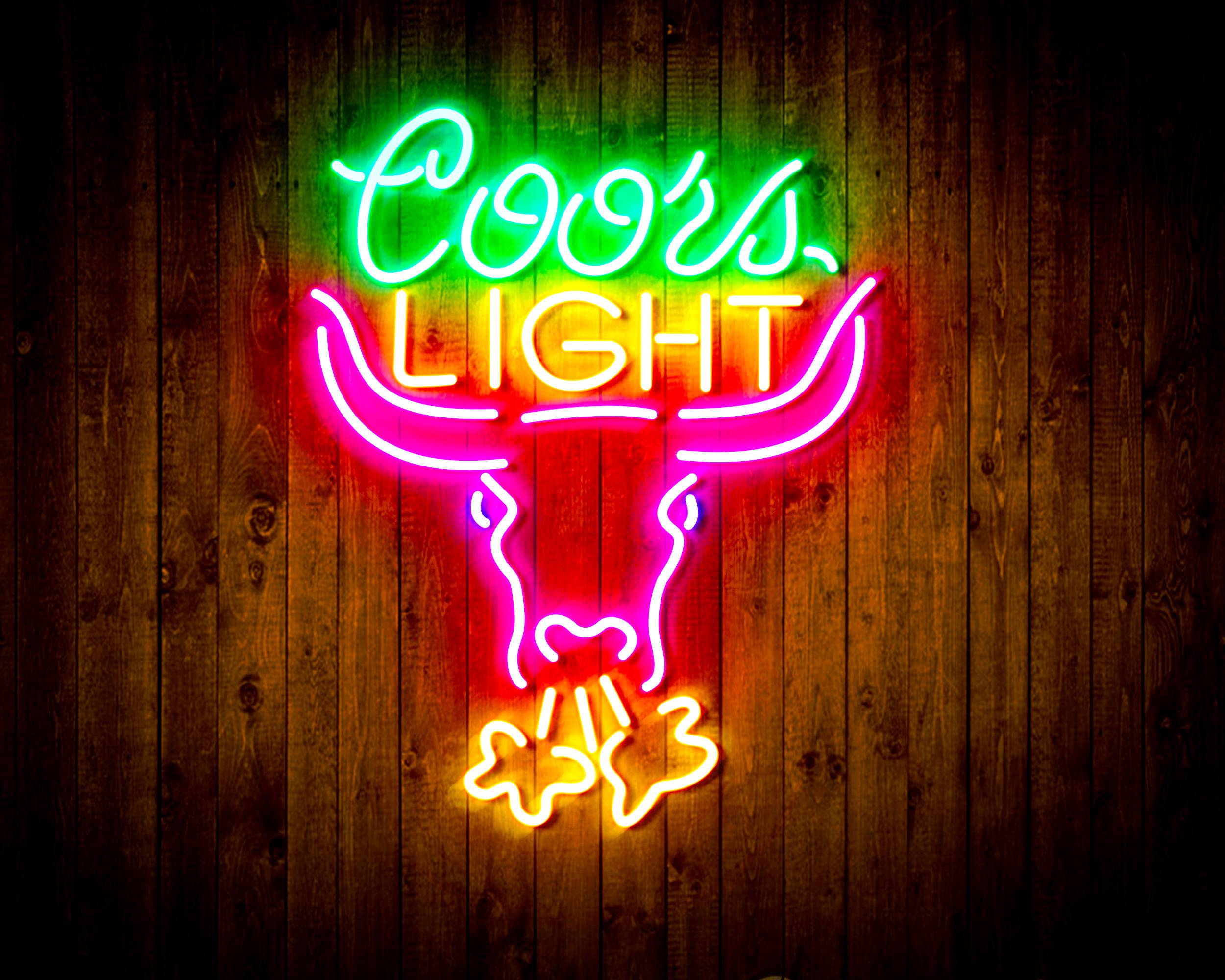Coors Light Breathing Bull Bar Neon Flex LED Sign