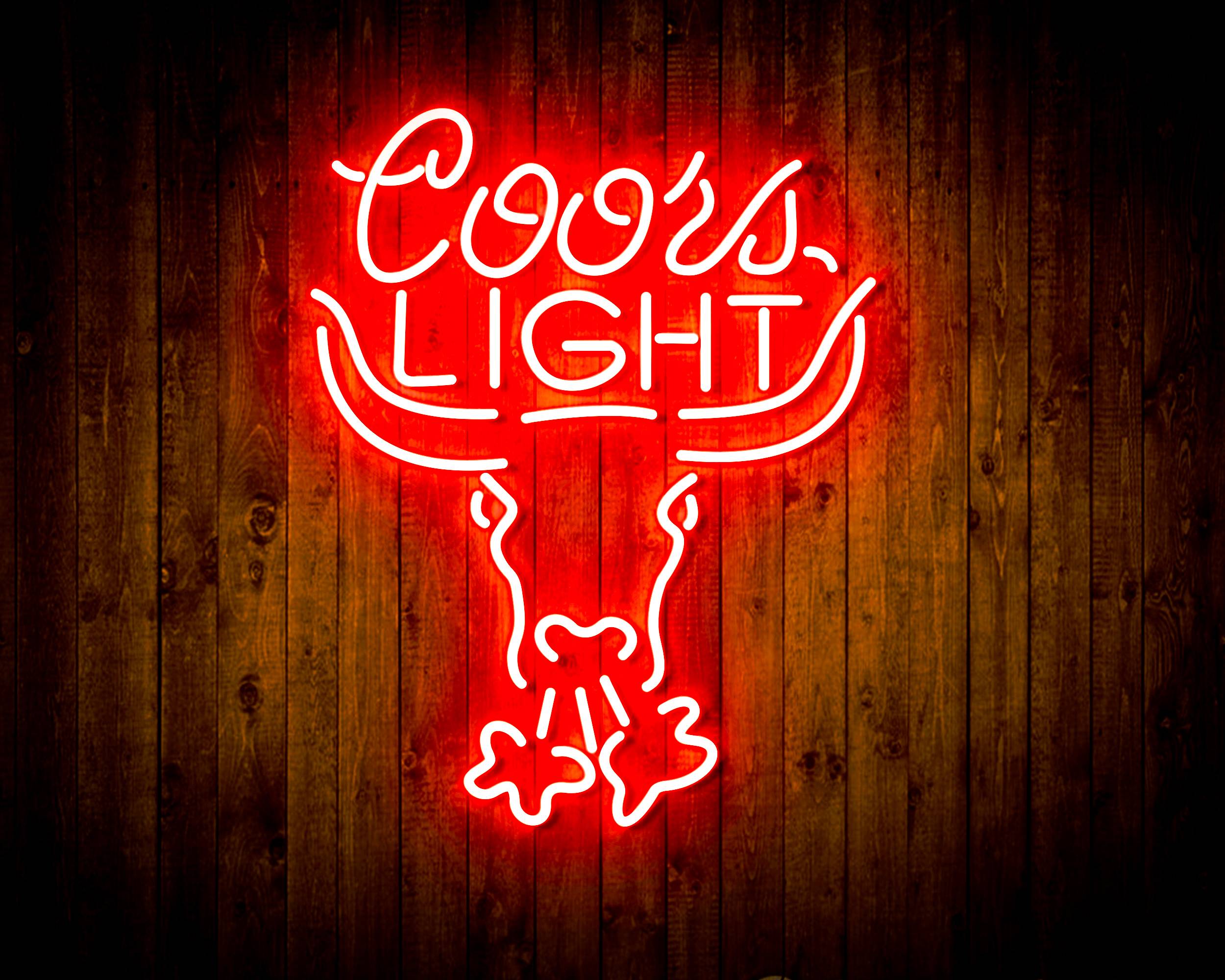Coors Light Breathing Bull Bar Neon Flex LED Sign