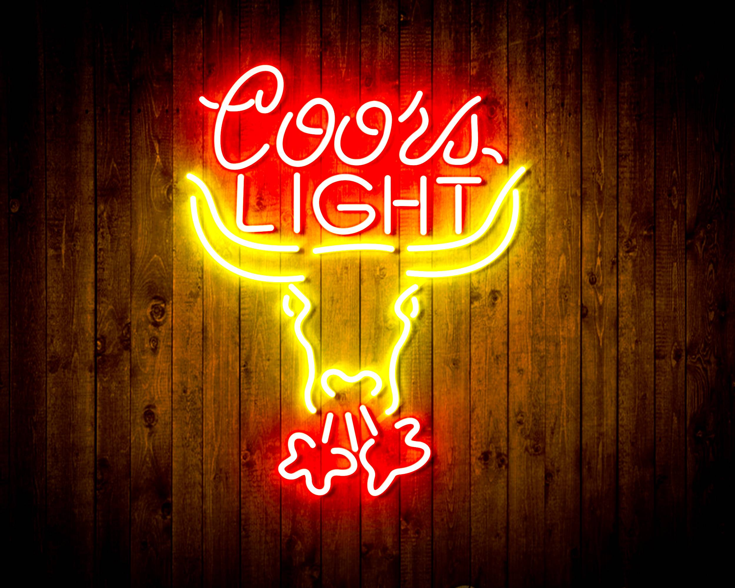 Coors Light Breathing Bull Bar Neon Flex LED Sign