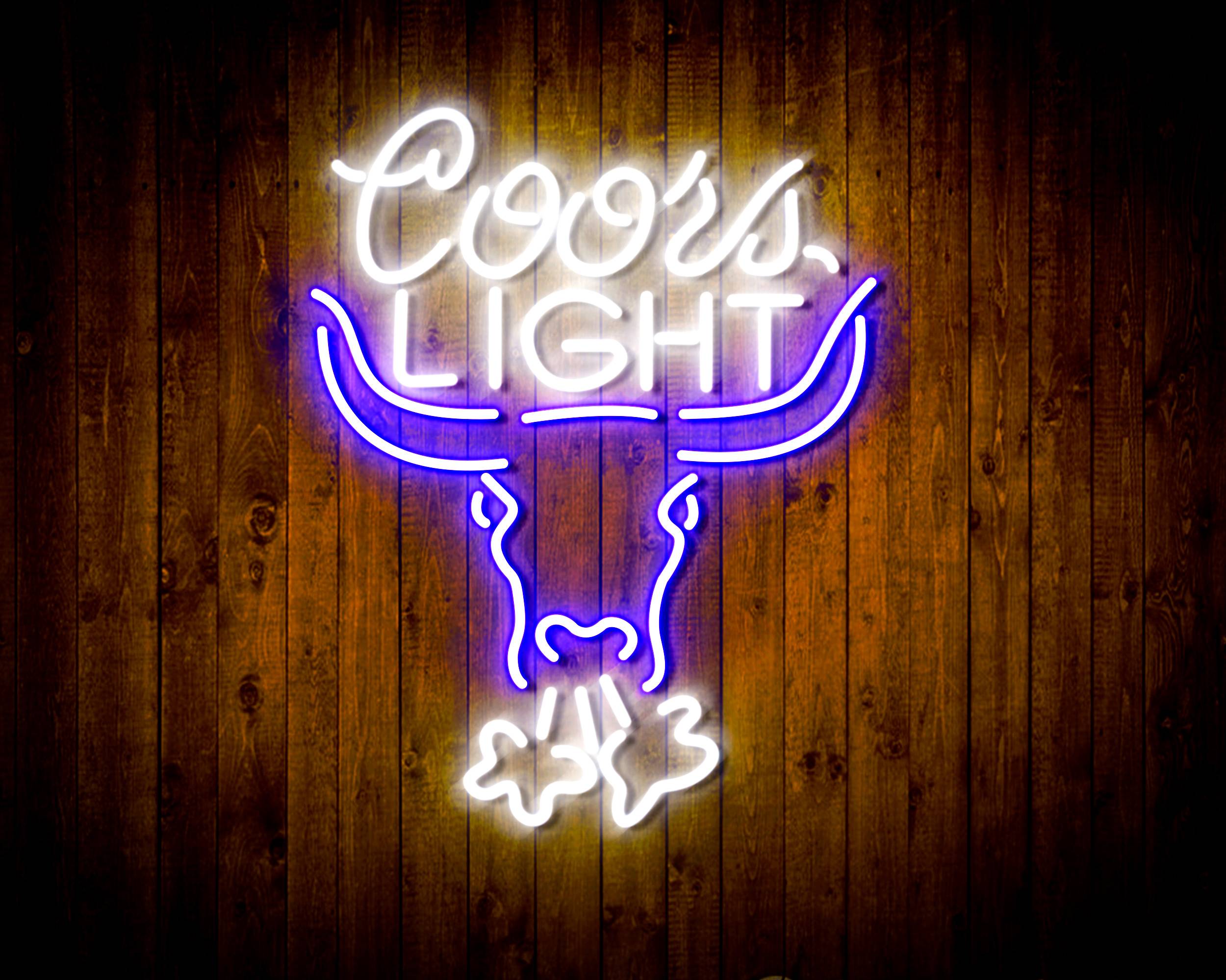 Coors Light Breathing Bull Bar Neon Flex LED Sign