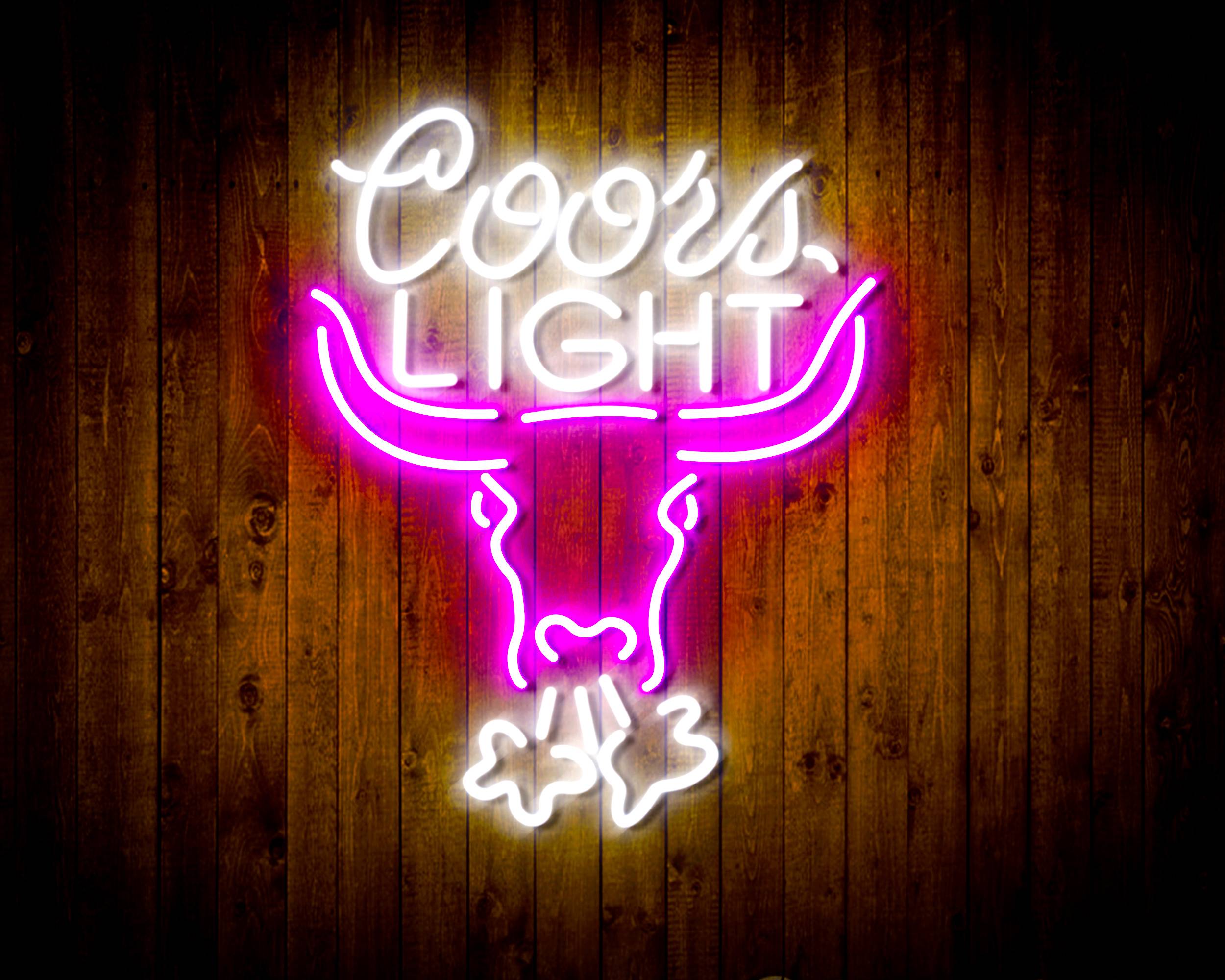Coors Light Breathing Bull Bar Neon Flex LED Sign