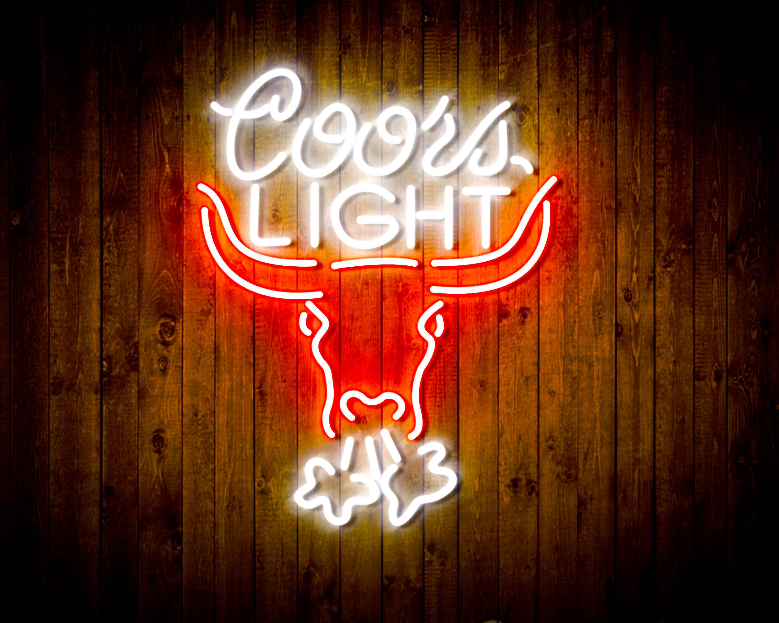 Coors Light Breathing Bull Bar Neon Flex LED Sign