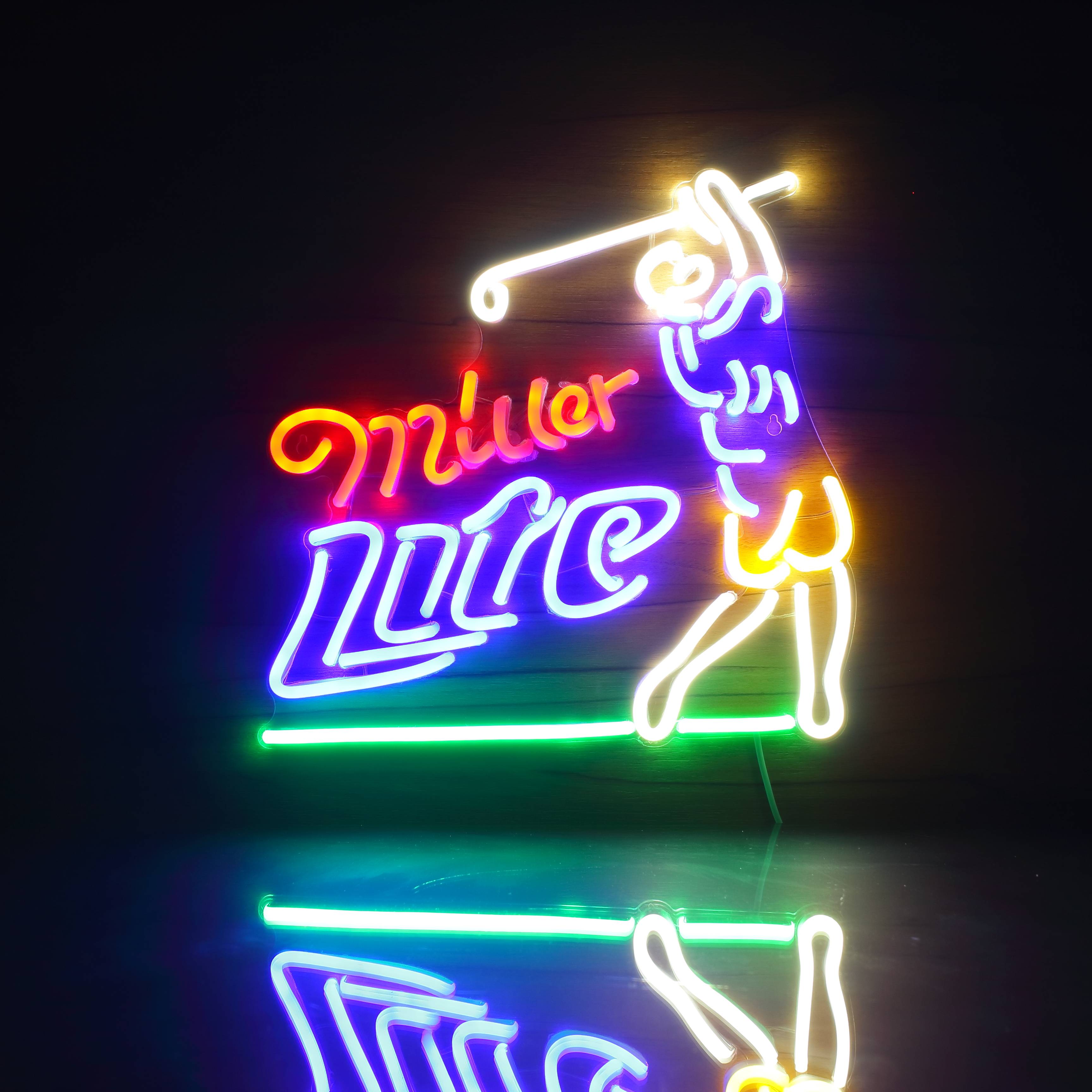 Miller Lite Golf Handmade Neon Flex LED Sign