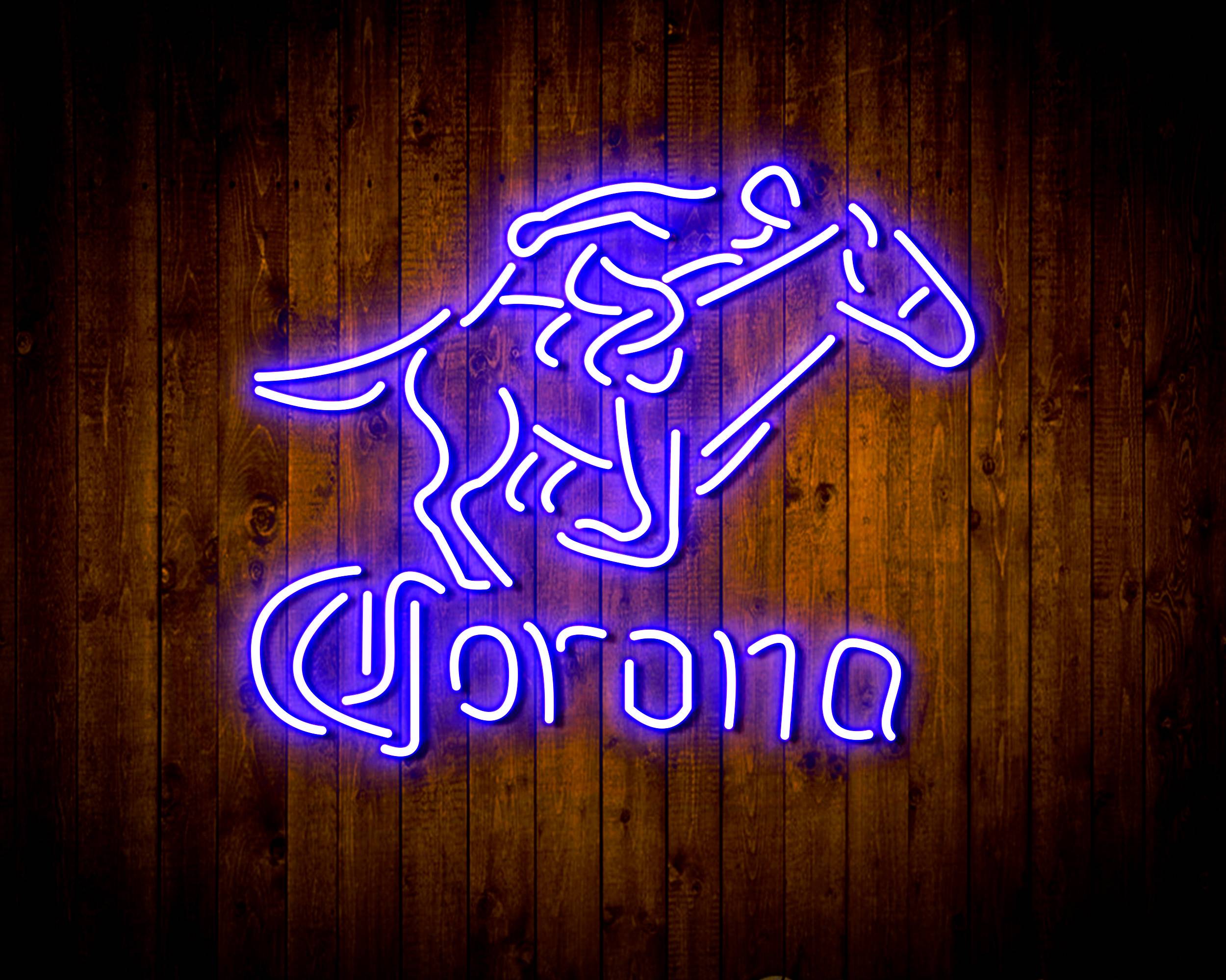 Croona with Racing Horse Handmade Neon Flex LED Sign
