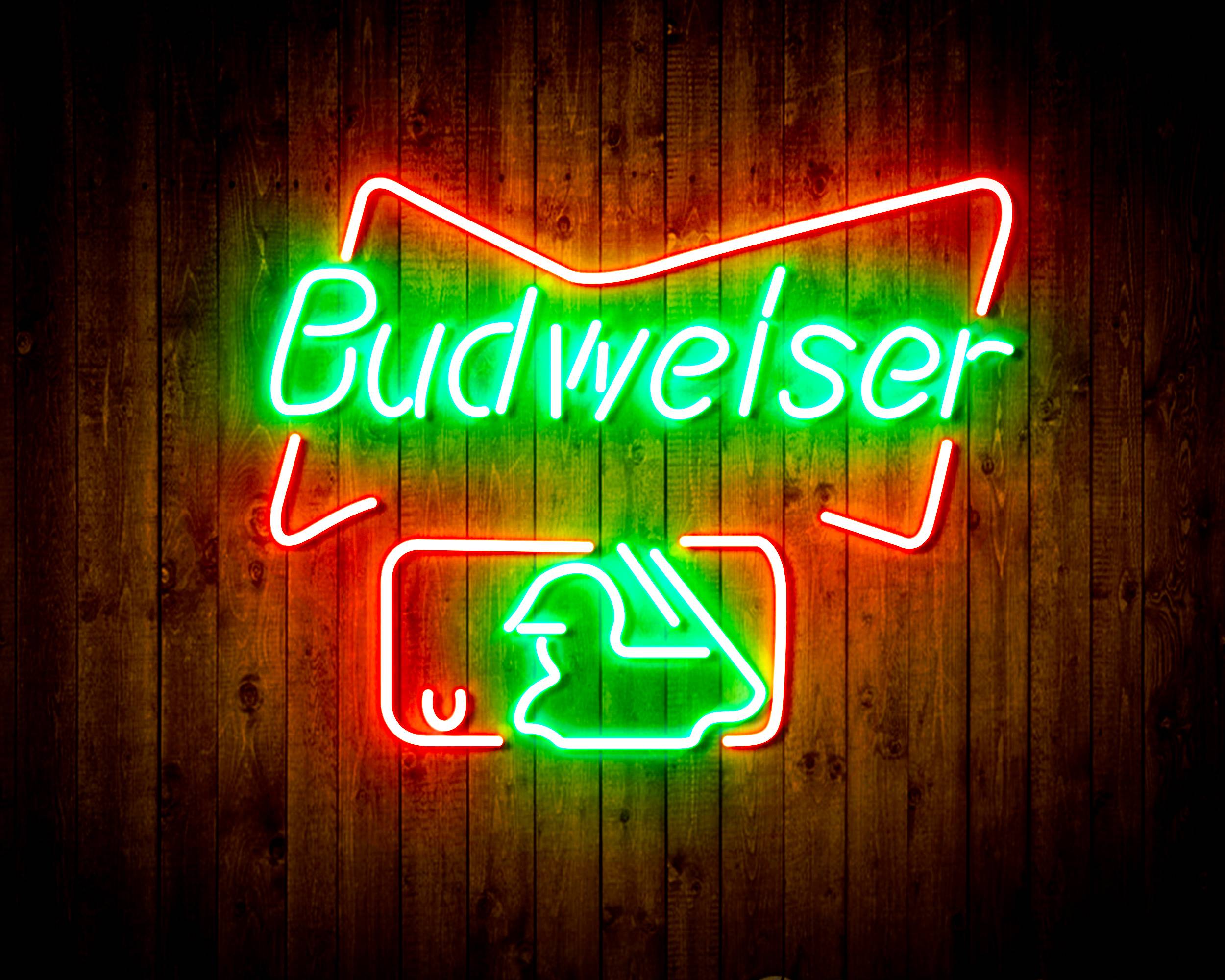 Budweiser Baseball Sports Bar Handmade Neon Flex LED Sign