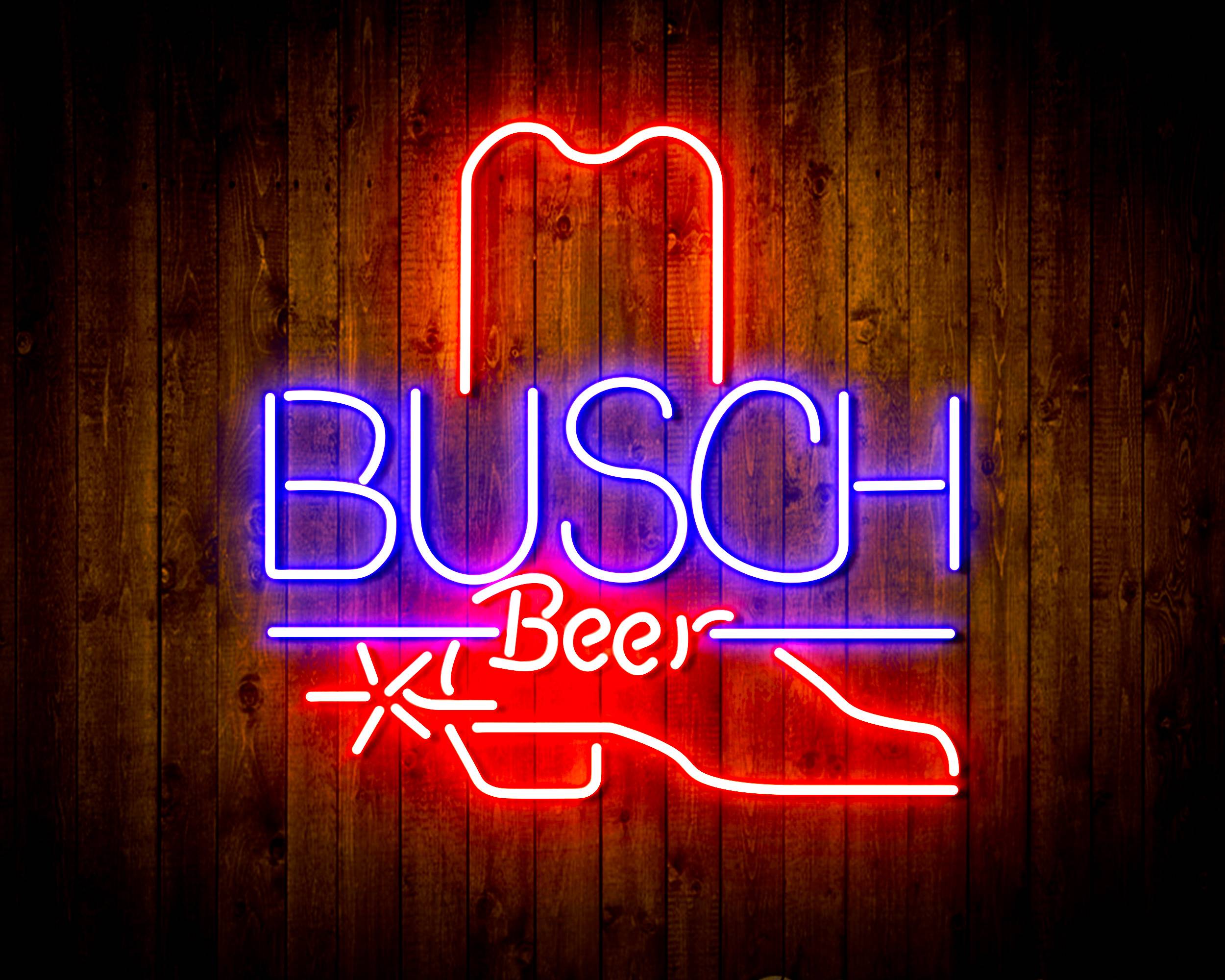 Busch Beer with Boot Handmade Neon Flex LED Sign