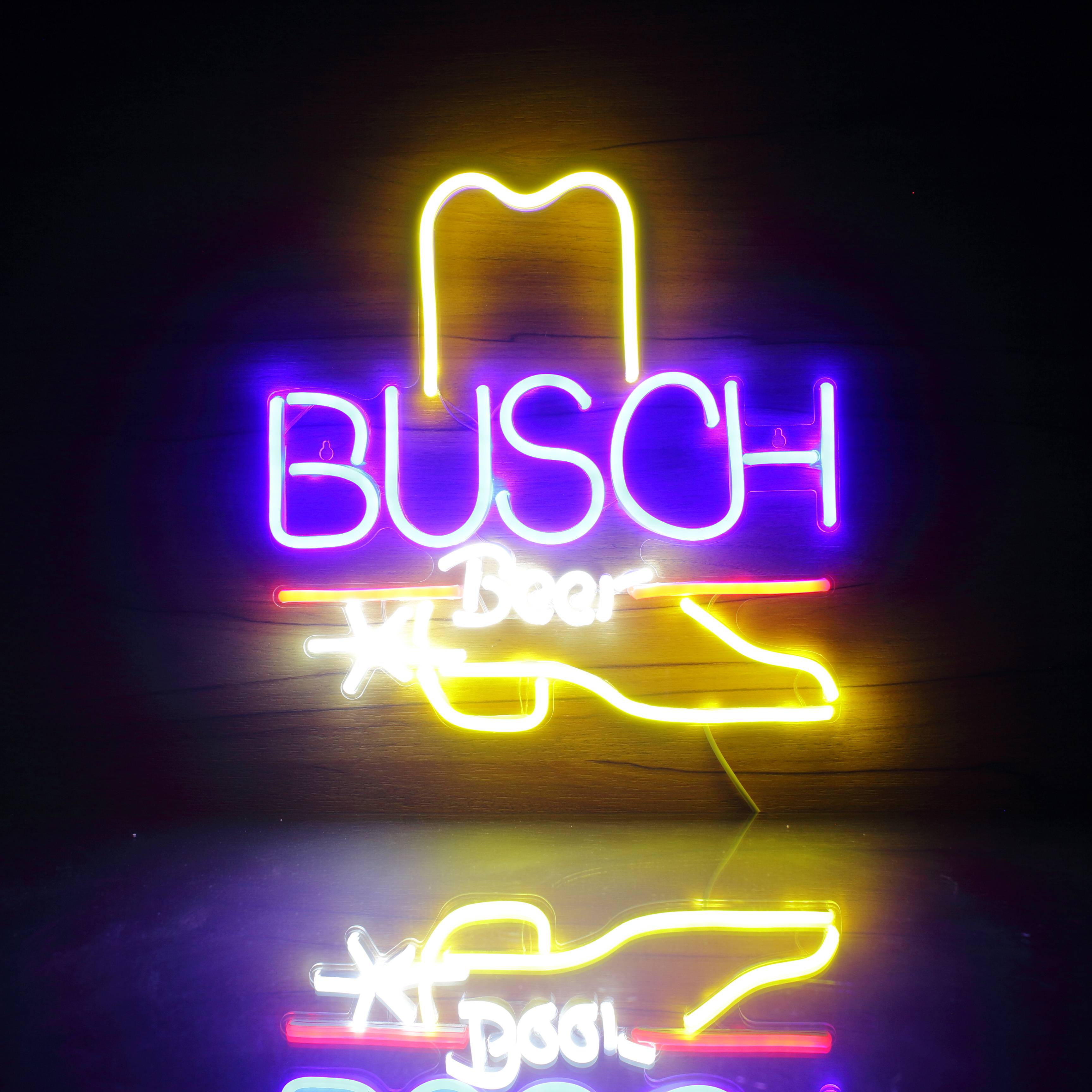 Busch Beer with Boot Handmade Neon Flex LED Sign