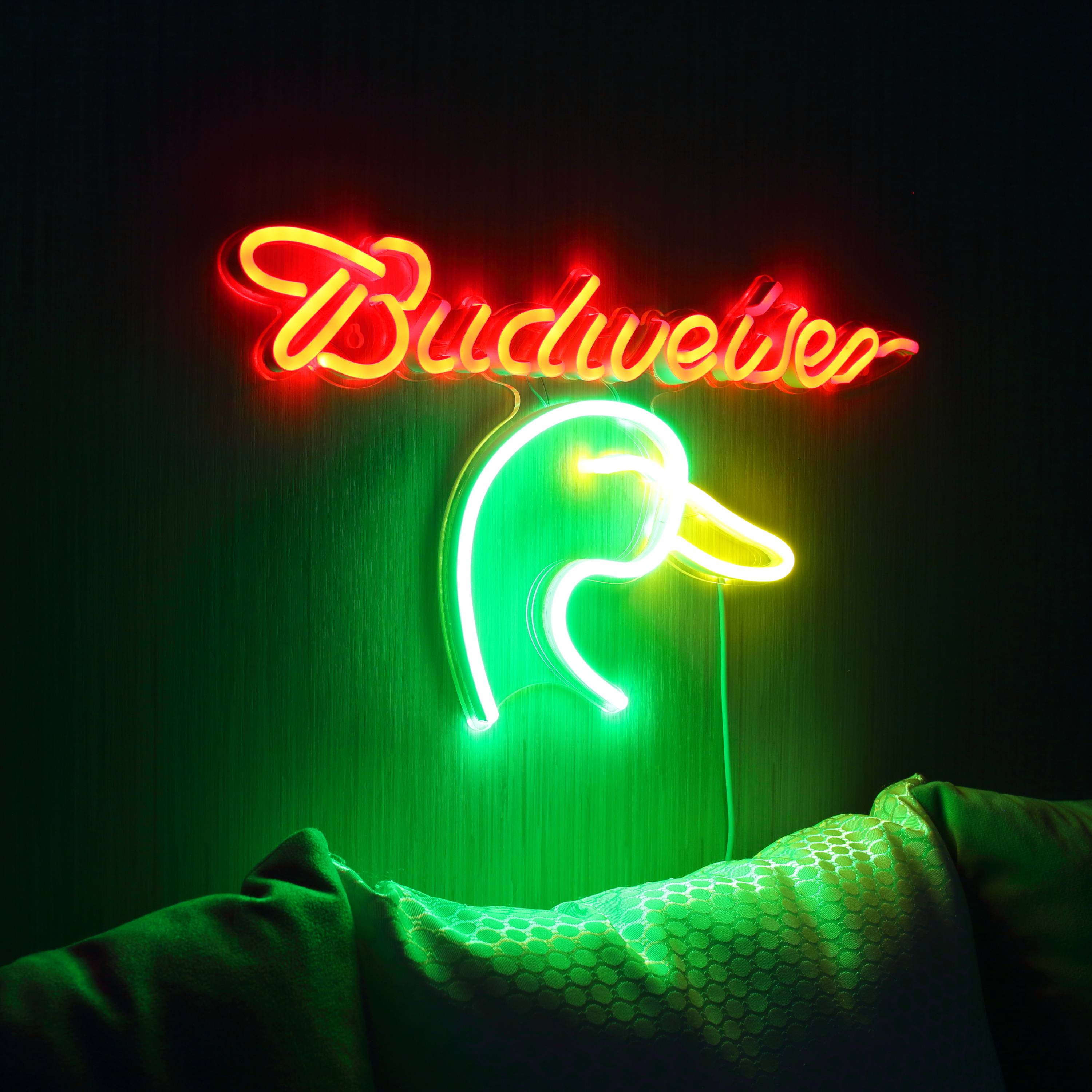 Budweiser with Goose Head Large Flex Neon LED Sign