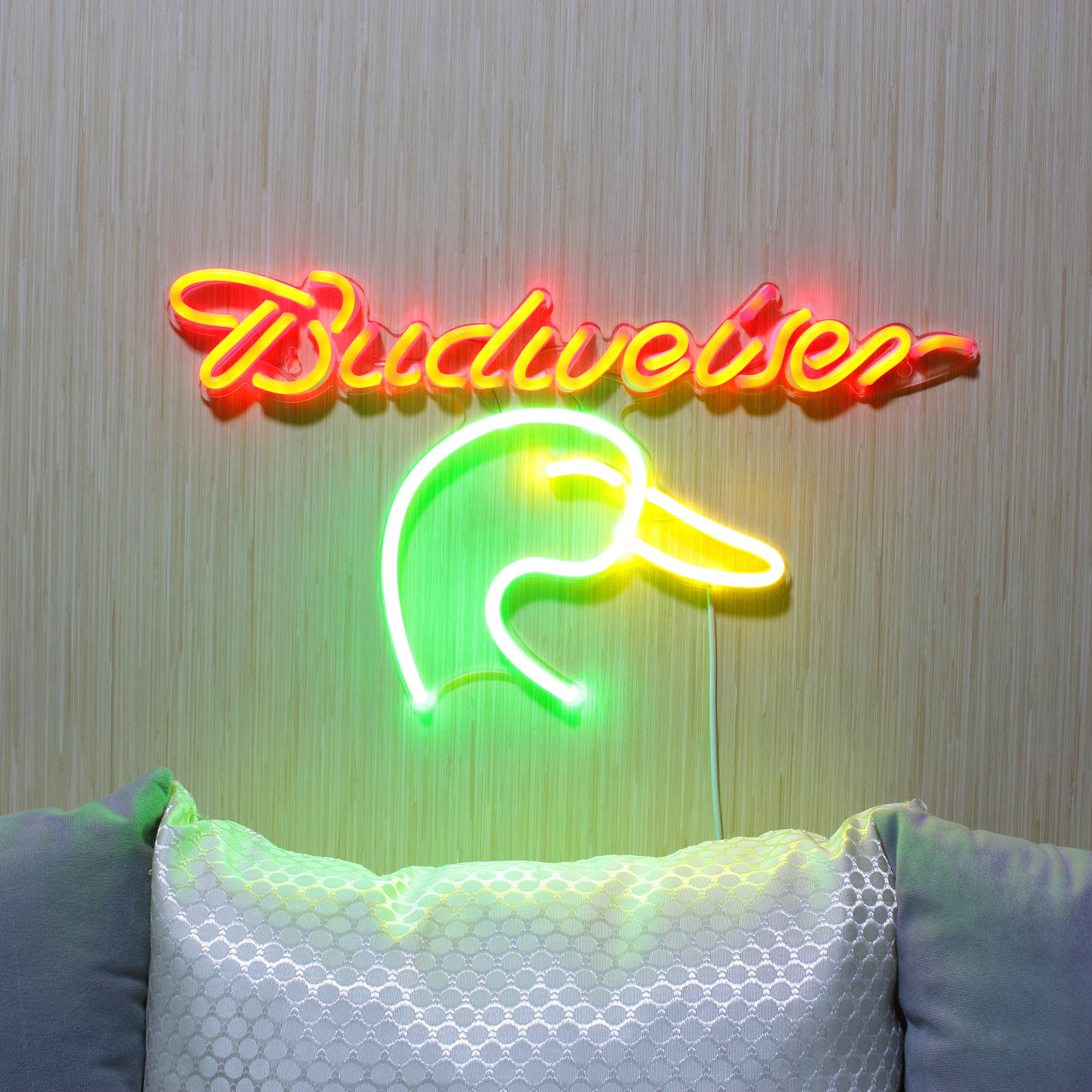 Budweiser with Goose Head Large Flex Neon LED Sign