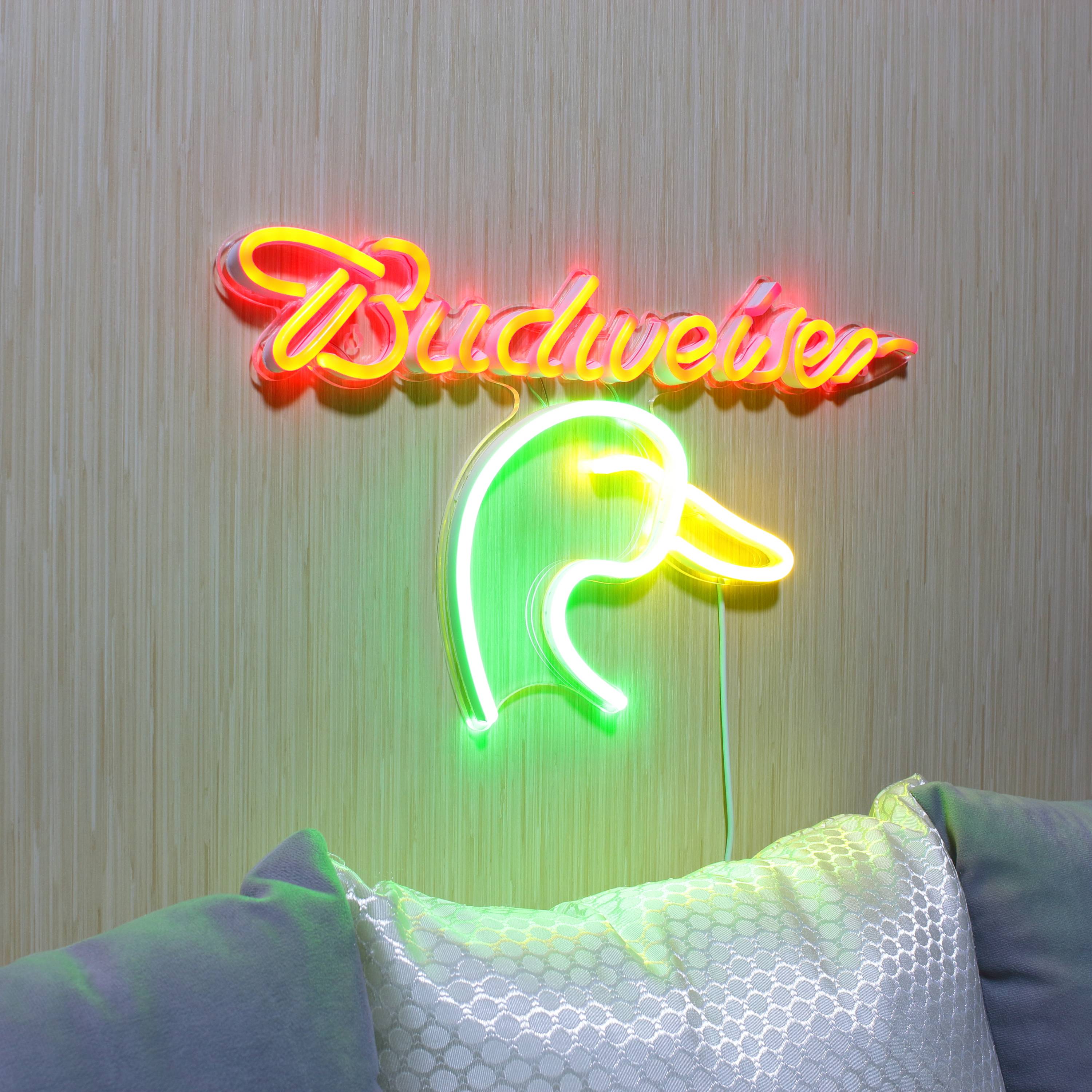 Budweiser with Goose Head Large Flex Neon LED Sign