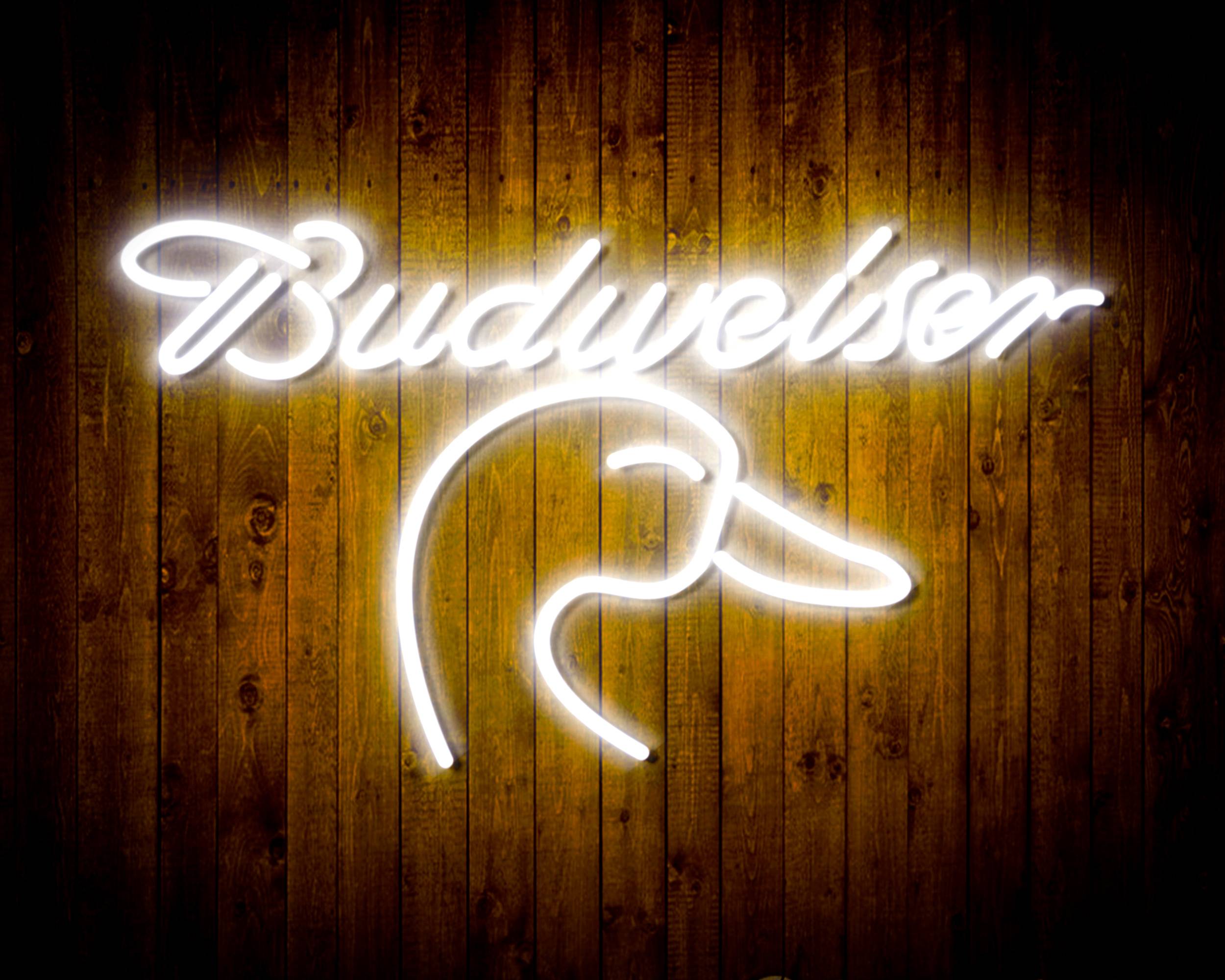 Budweiser with Goose Head Handmade Neon Flex LED Sign