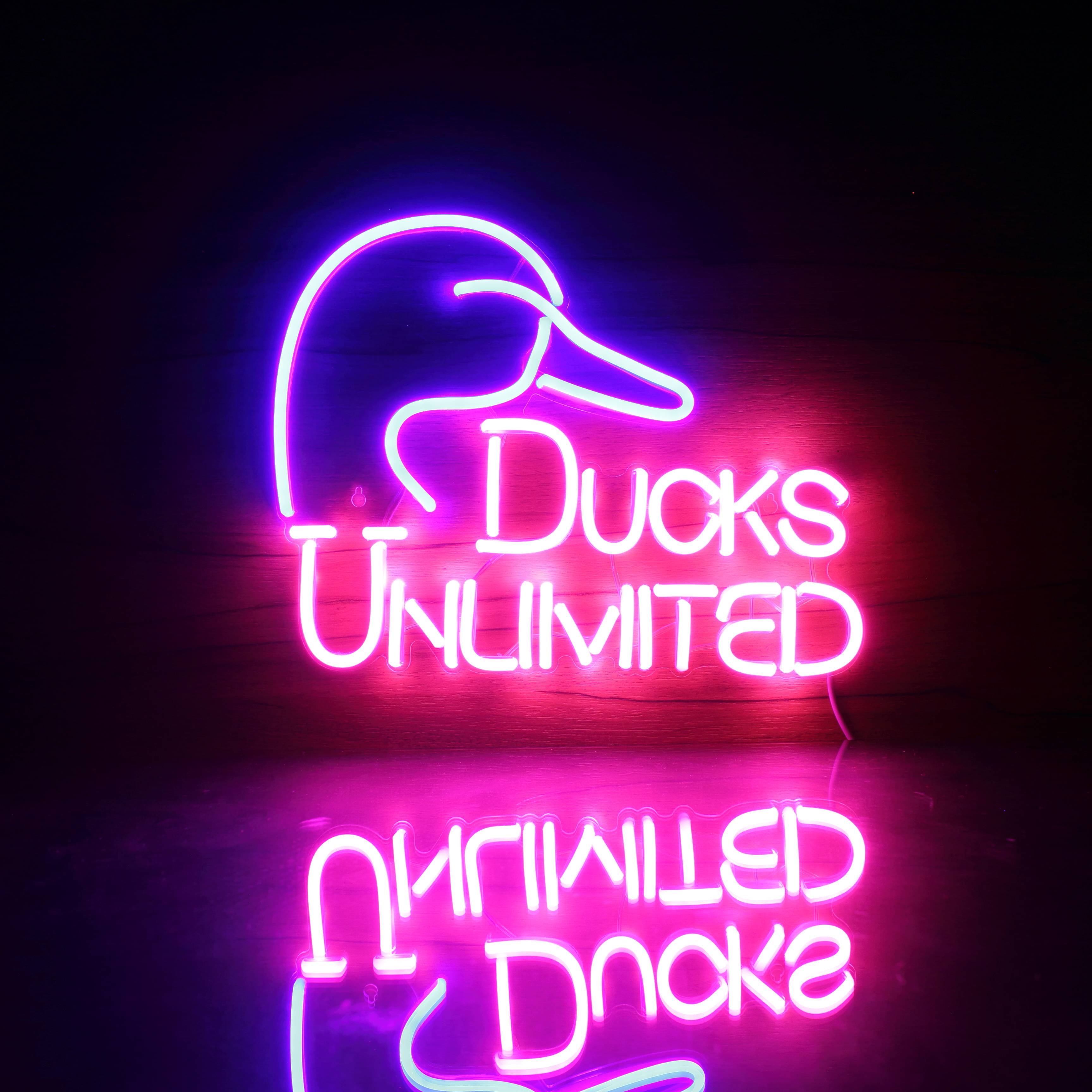 Ducks Unlimited Bar Handmade Neon Flex LED Sign