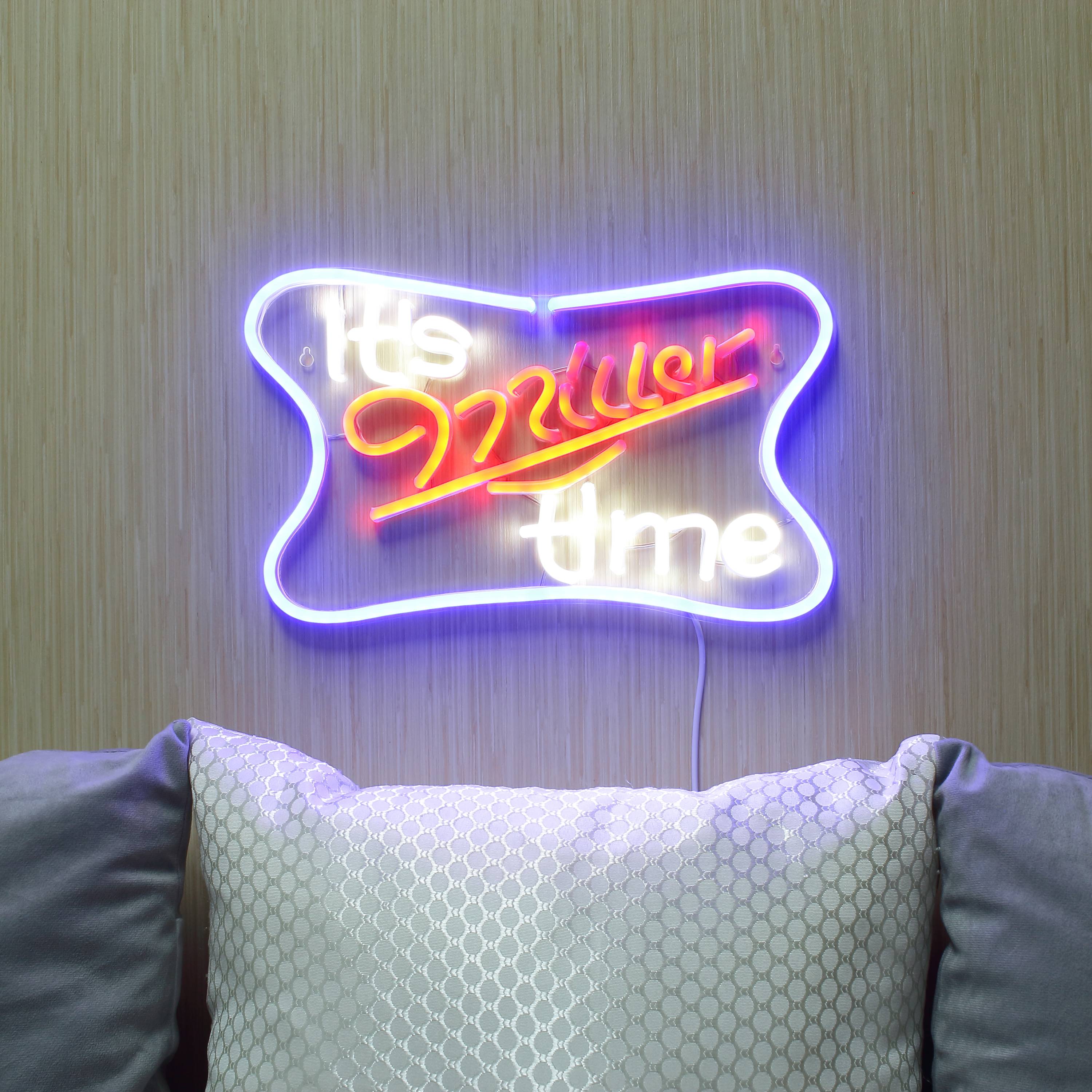 It's Miller time Large Flex Neon LED Sign