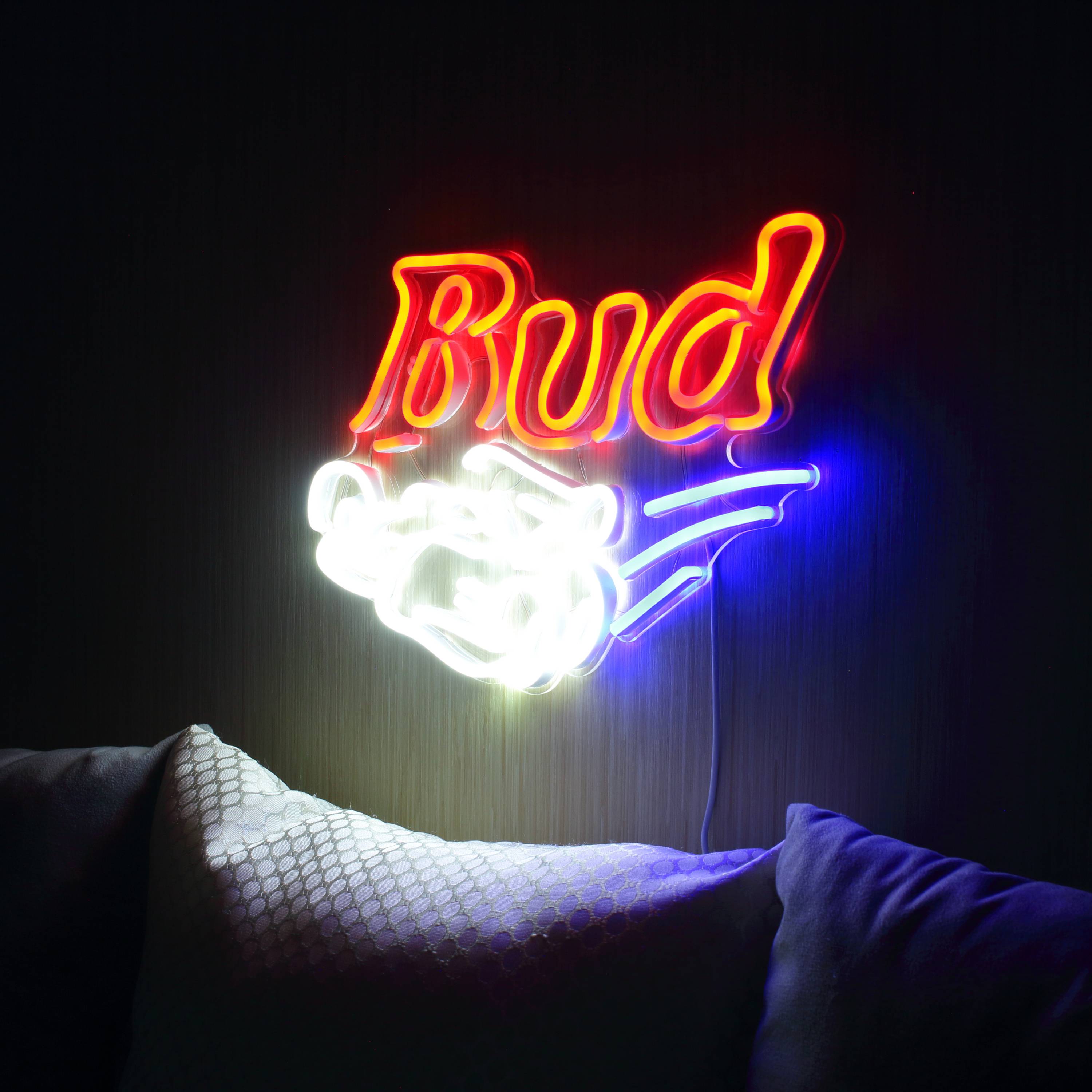 Budweiser Race Car Large Flex Neon LED Sign