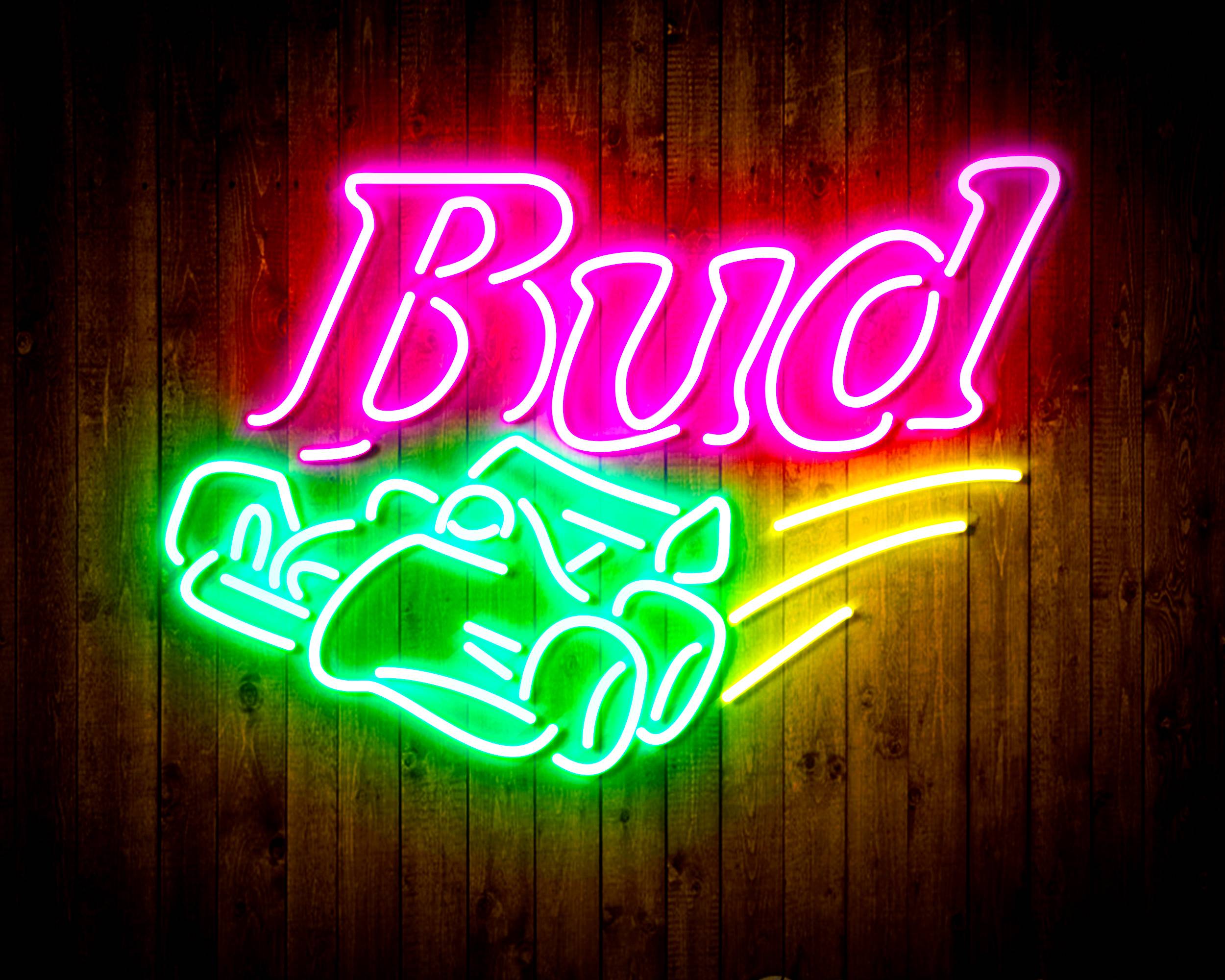 Budweiser Race Car Handmade Neon Flex LED Sign