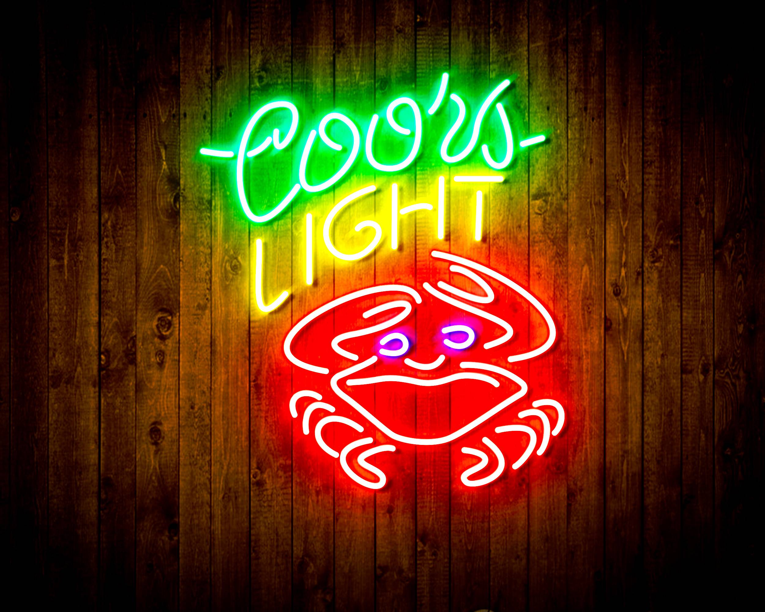 Coors Light Crab Handmade Neon Flex LED Sign