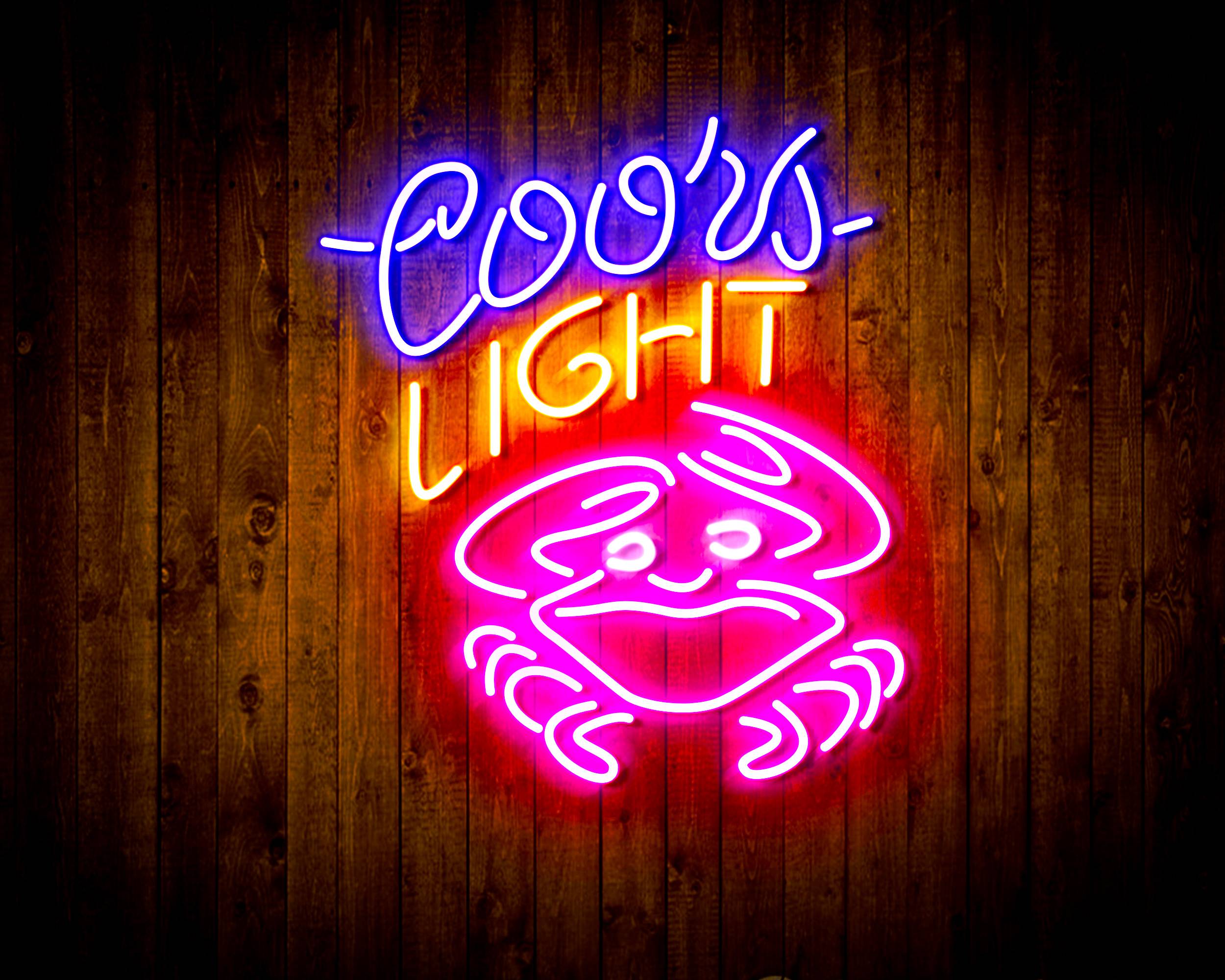 Coors Light Crab Handmade Neon Flex LED Sign