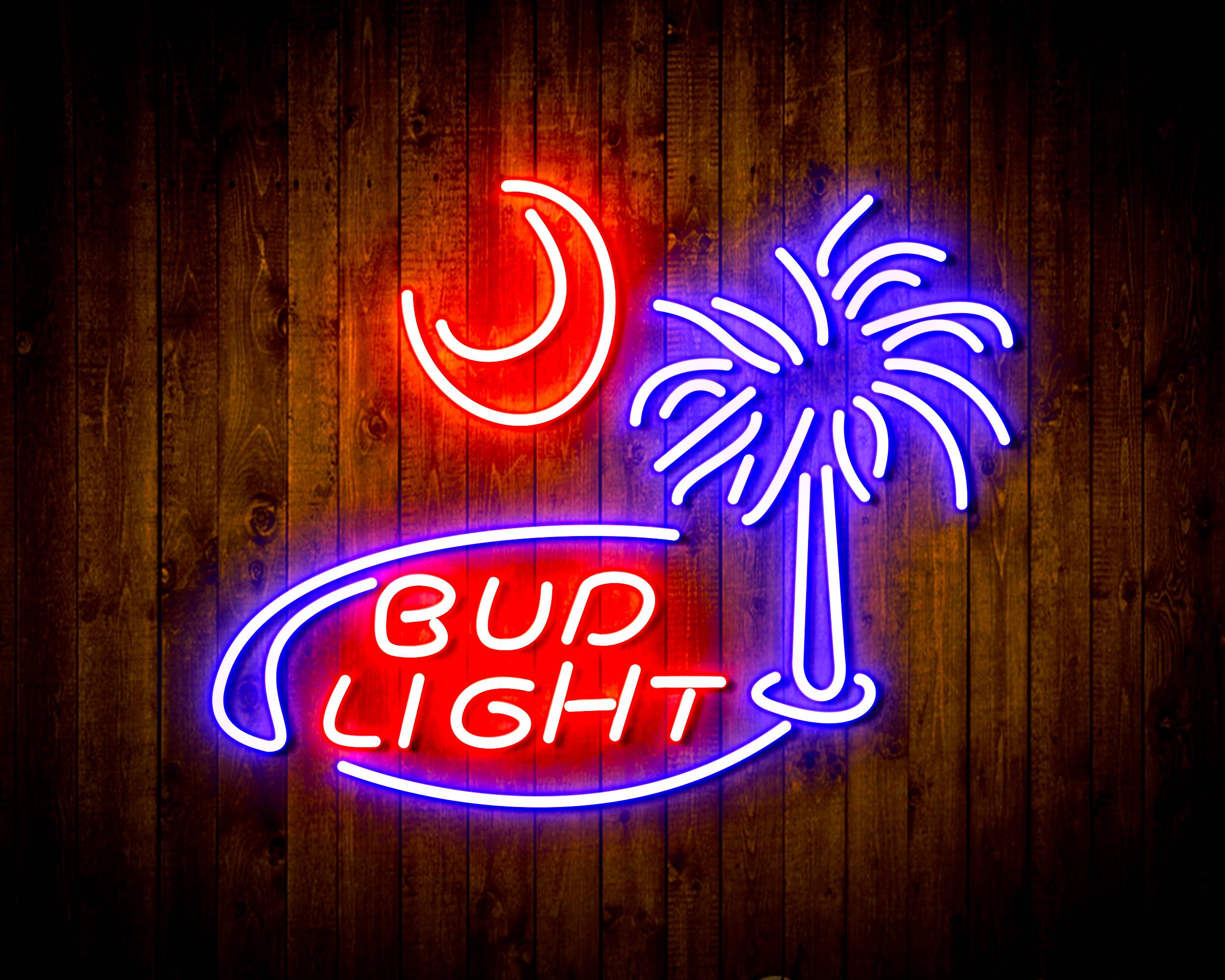 Bud Light Coconut tree Handmade Neon Flex LED Sign